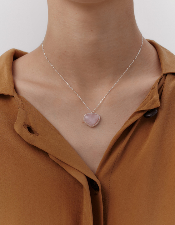 Подвеска с розовым кварцем