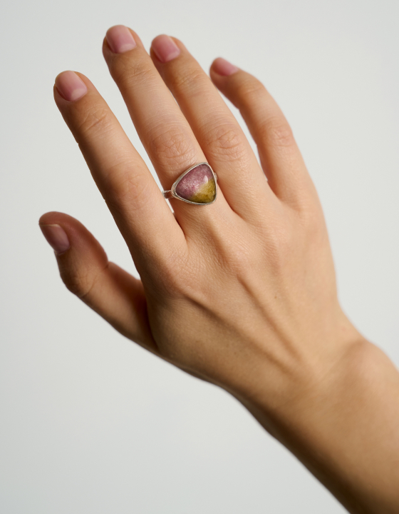 Кольцо с турмалином