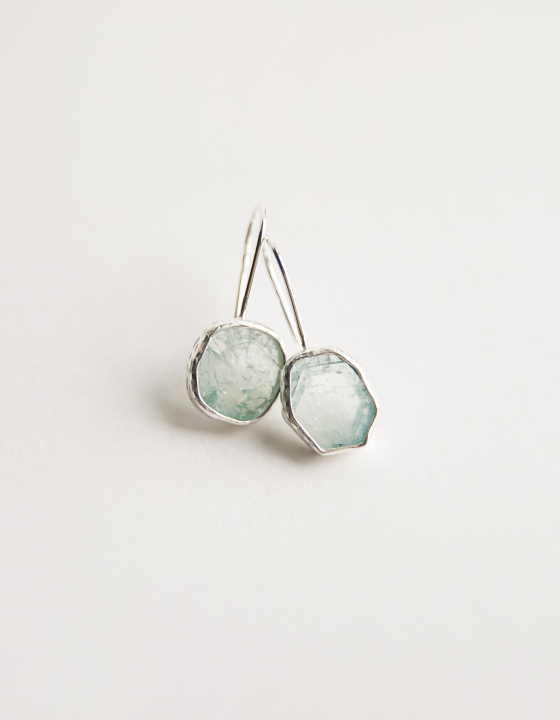 Серьги с аквамарином