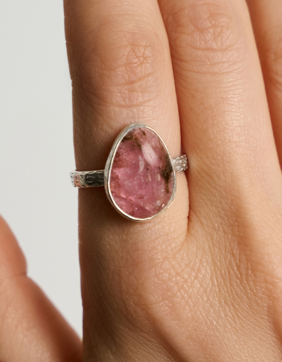 Кольцо с турмалином