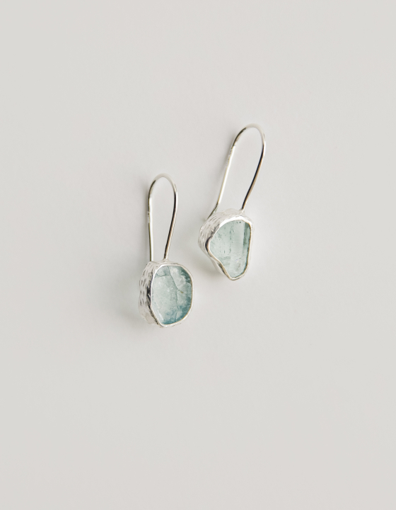 Серьги с аквамарином