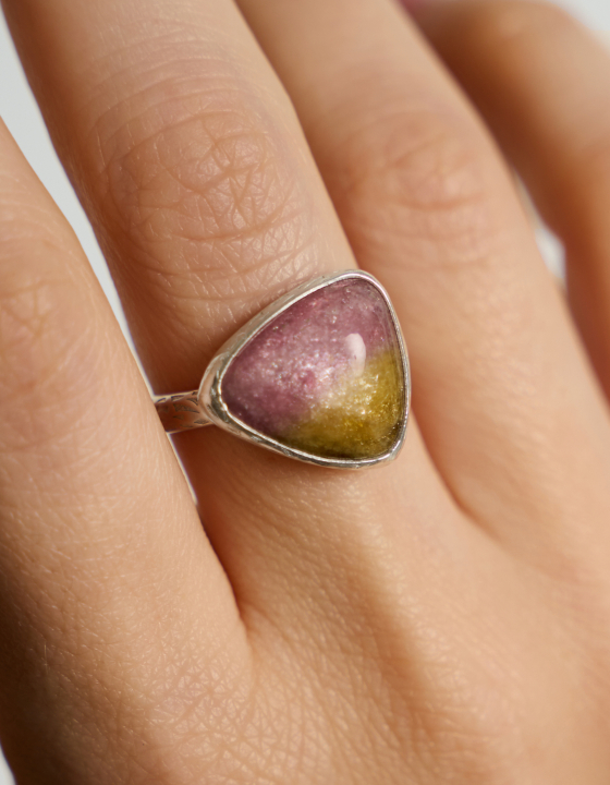 Кольцо с турмалином