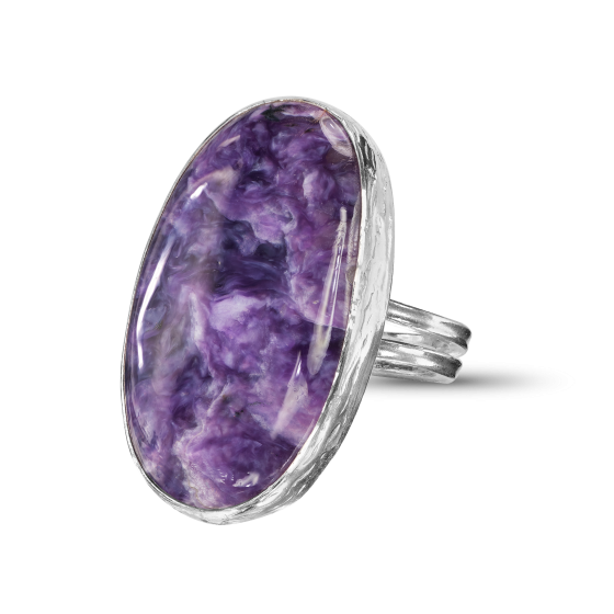 Кольцо с чароитом