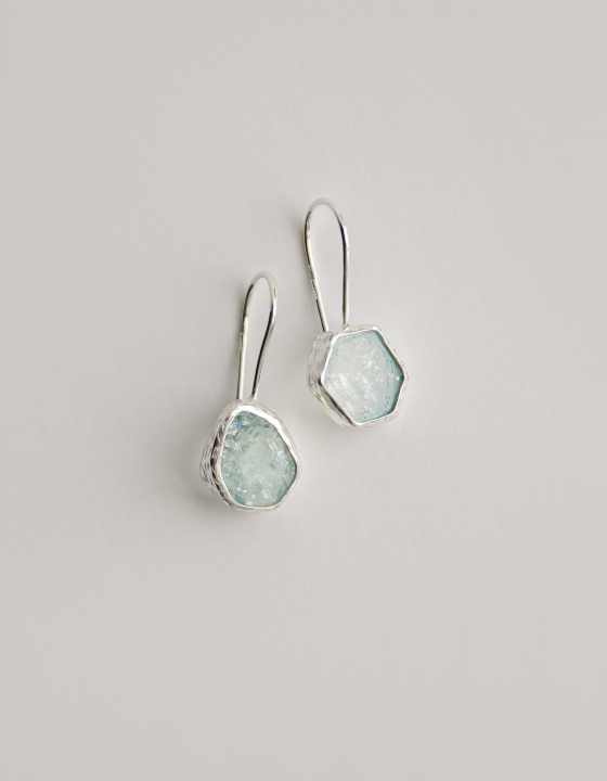 Серьги с аквамарином