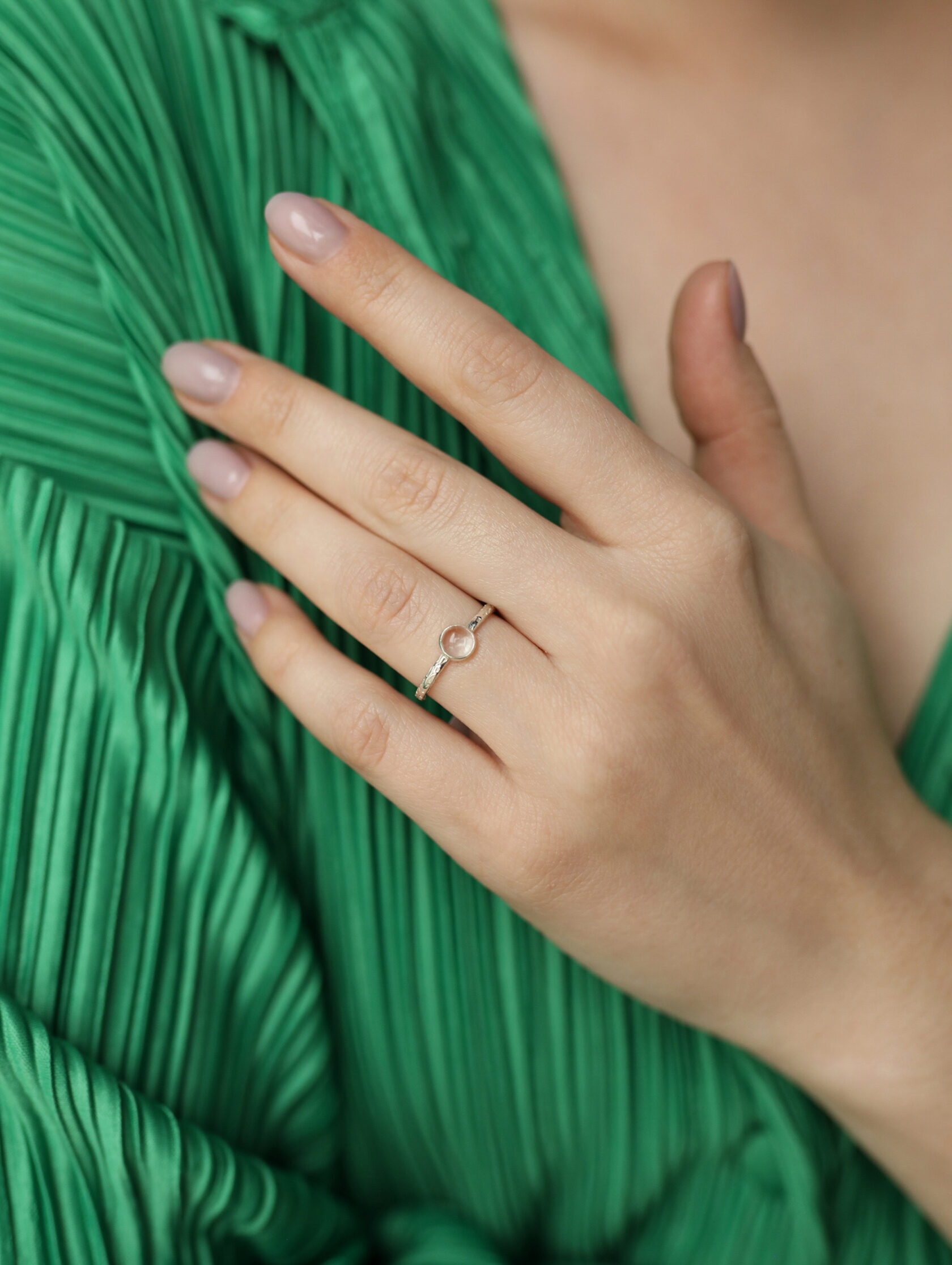 Кольцо с горным хрусталем