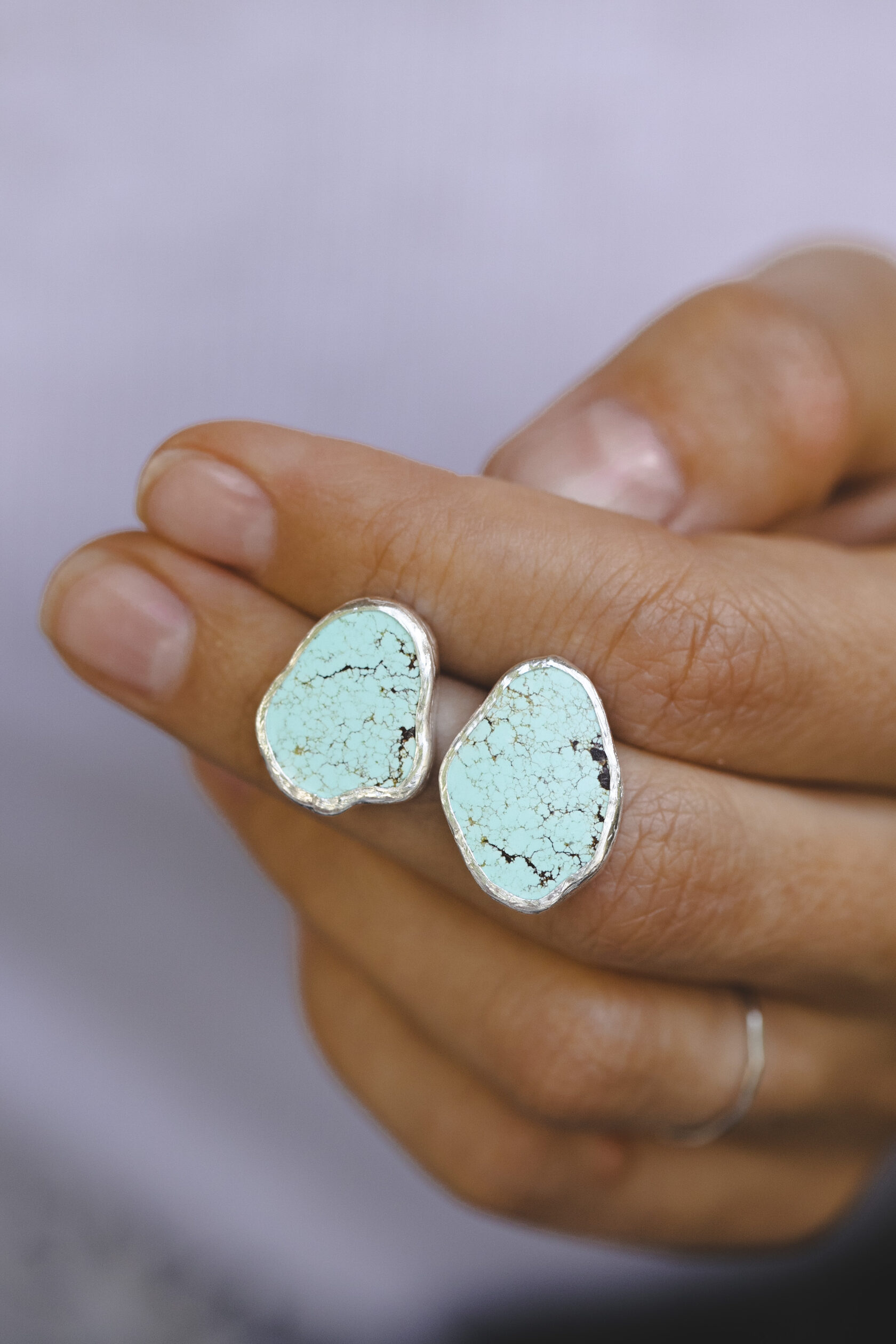 Серьги с бирюзой