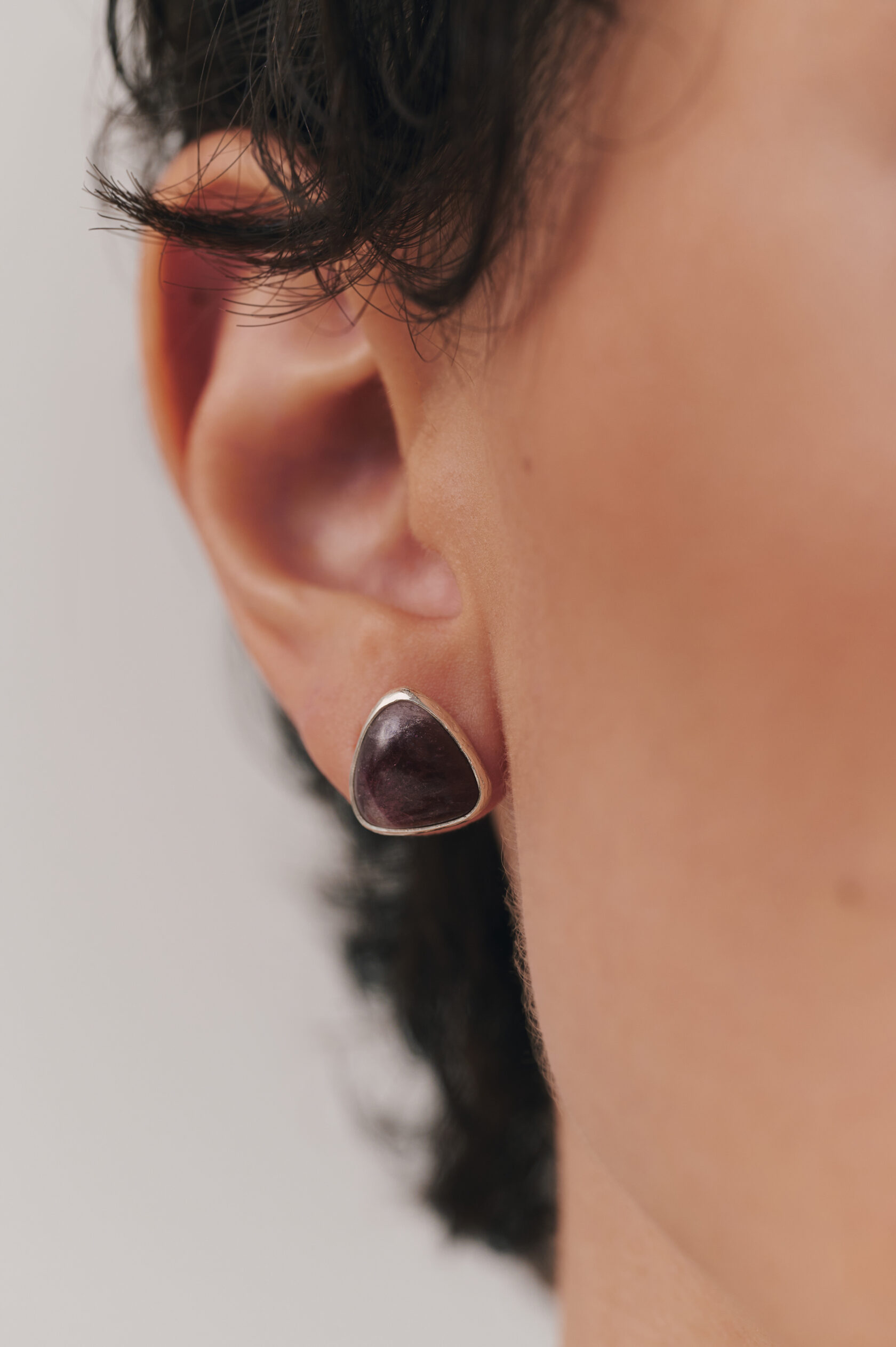 Пусеты с турмалином