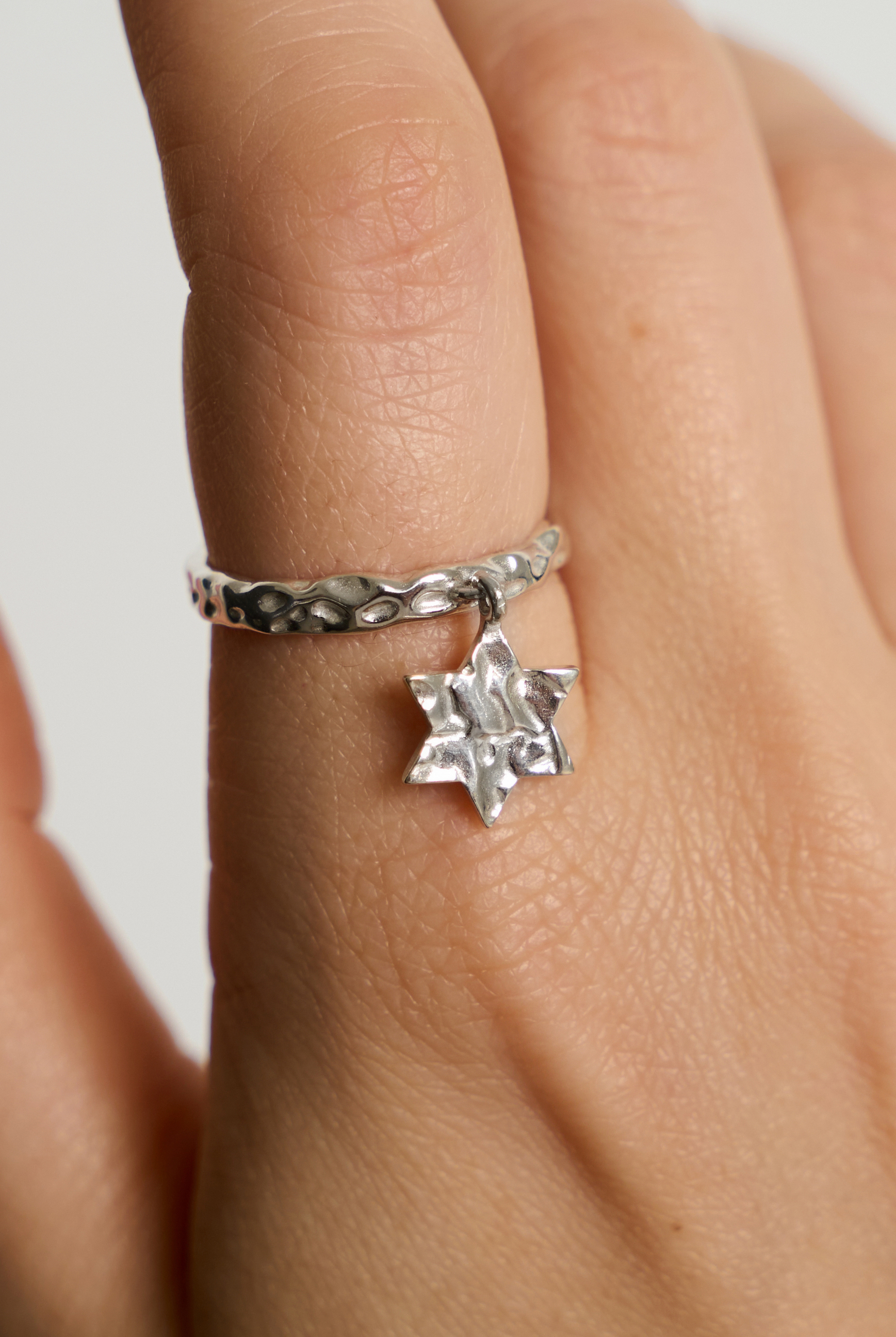 Кольцо с подвеской Звезда Давида