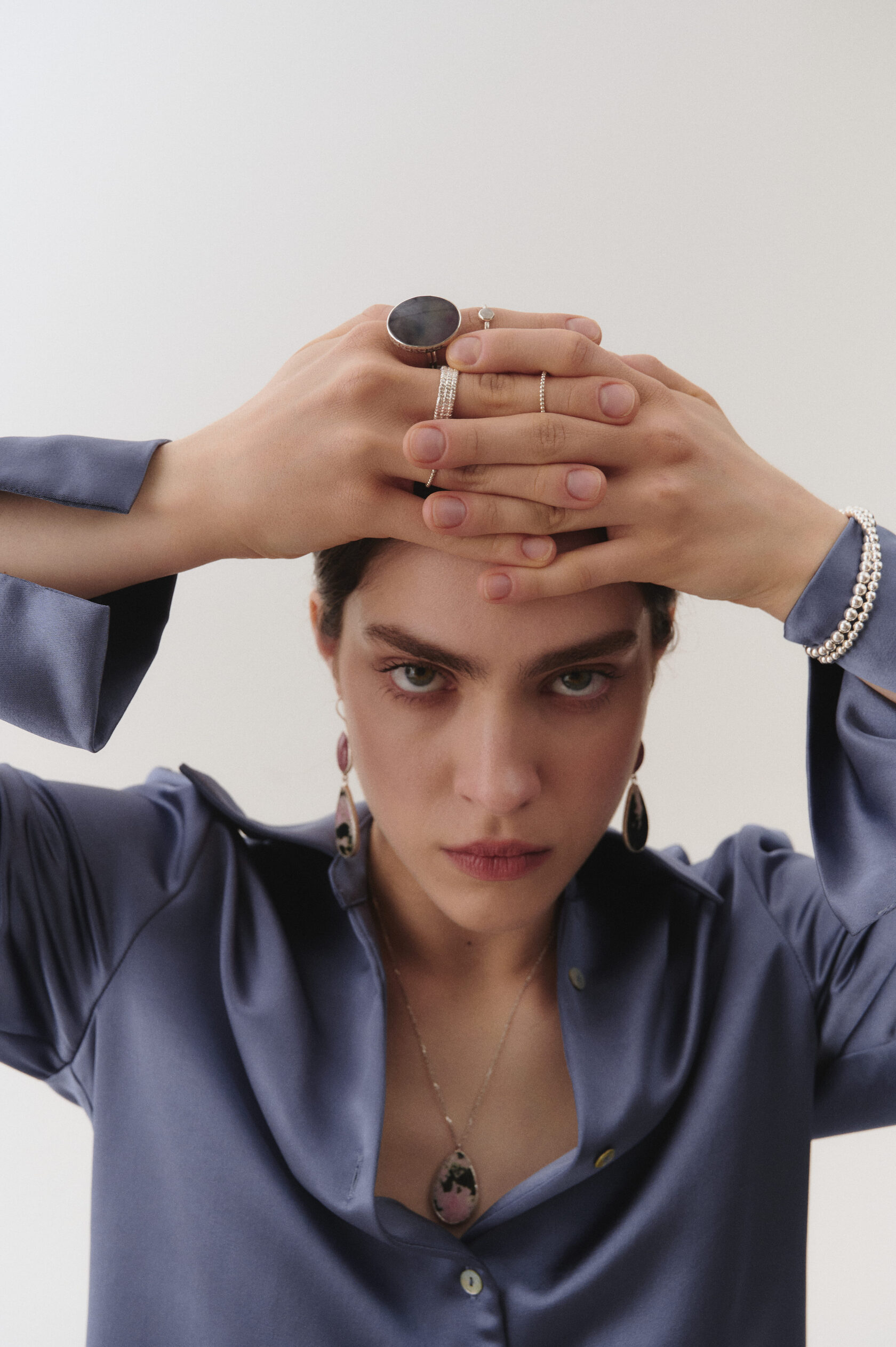 Кольцо с агатом