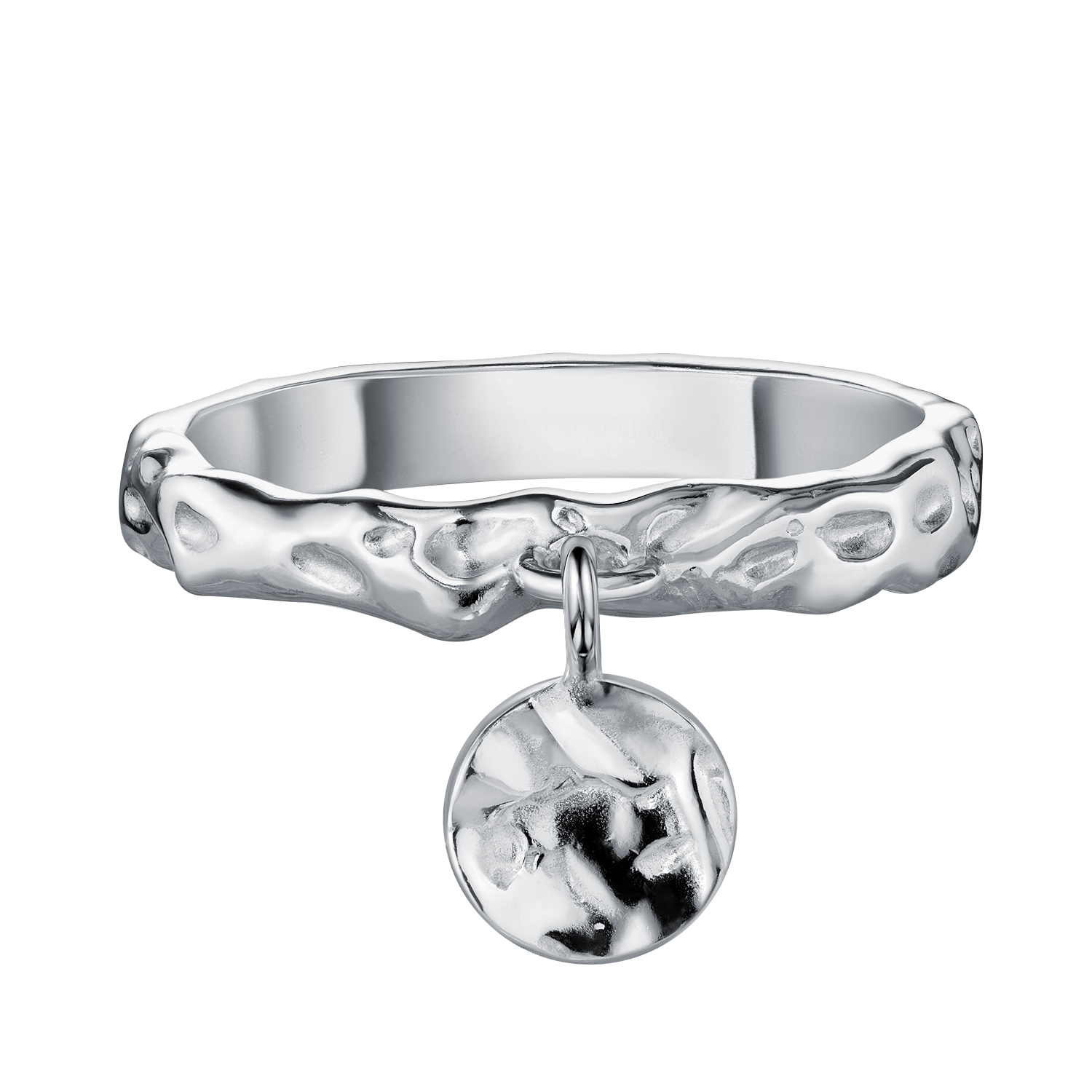 Кольцо с подвеской монета