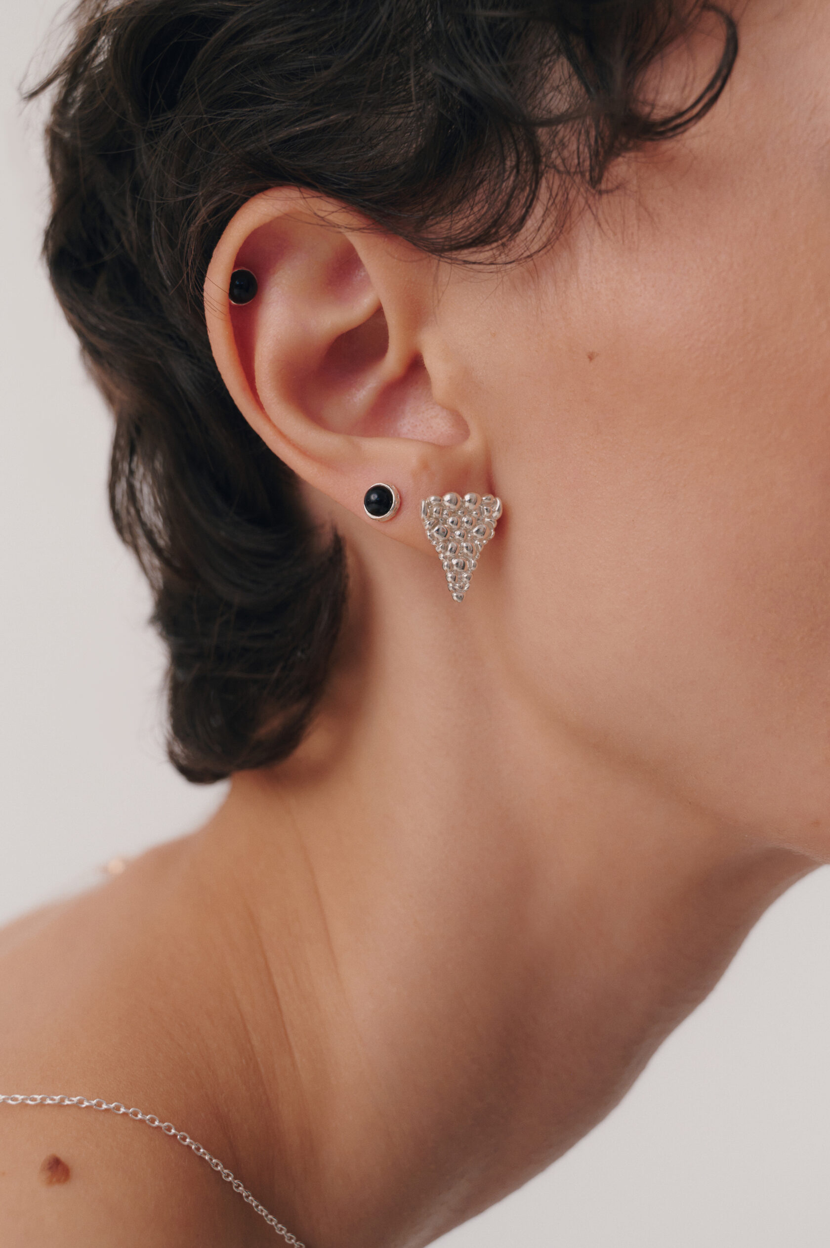 Пусеты с агатом Пусеты с агатом