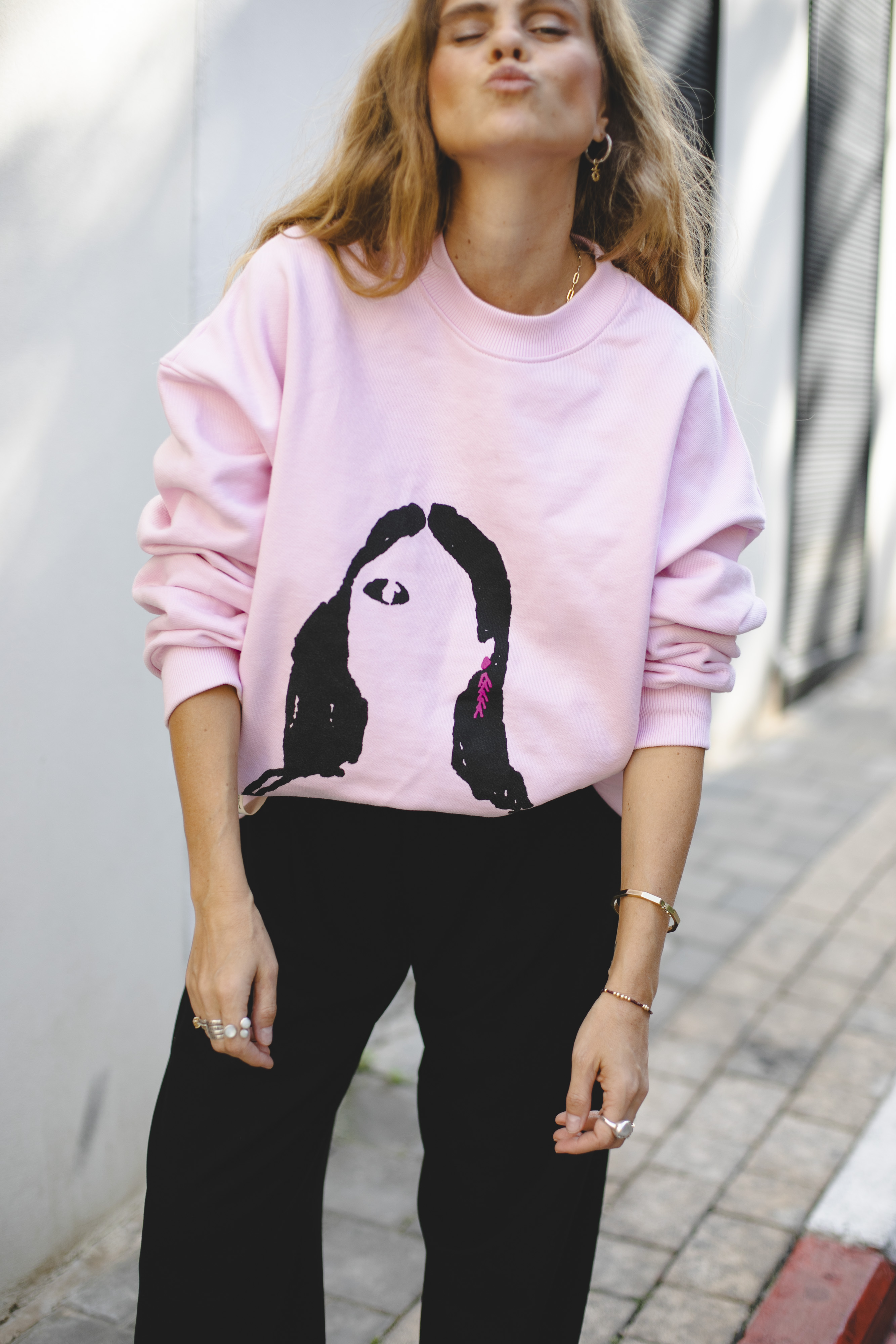 Свитшот EVE&ESTHER x LIBERMAN розовый