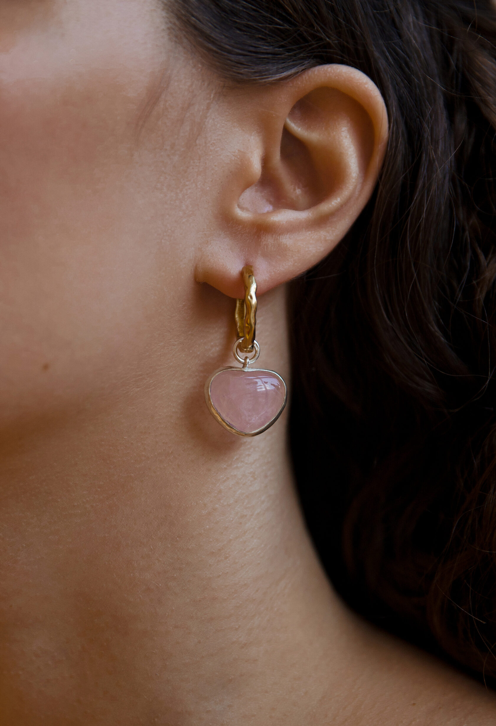 Джемс Сердце с розовым кварцем