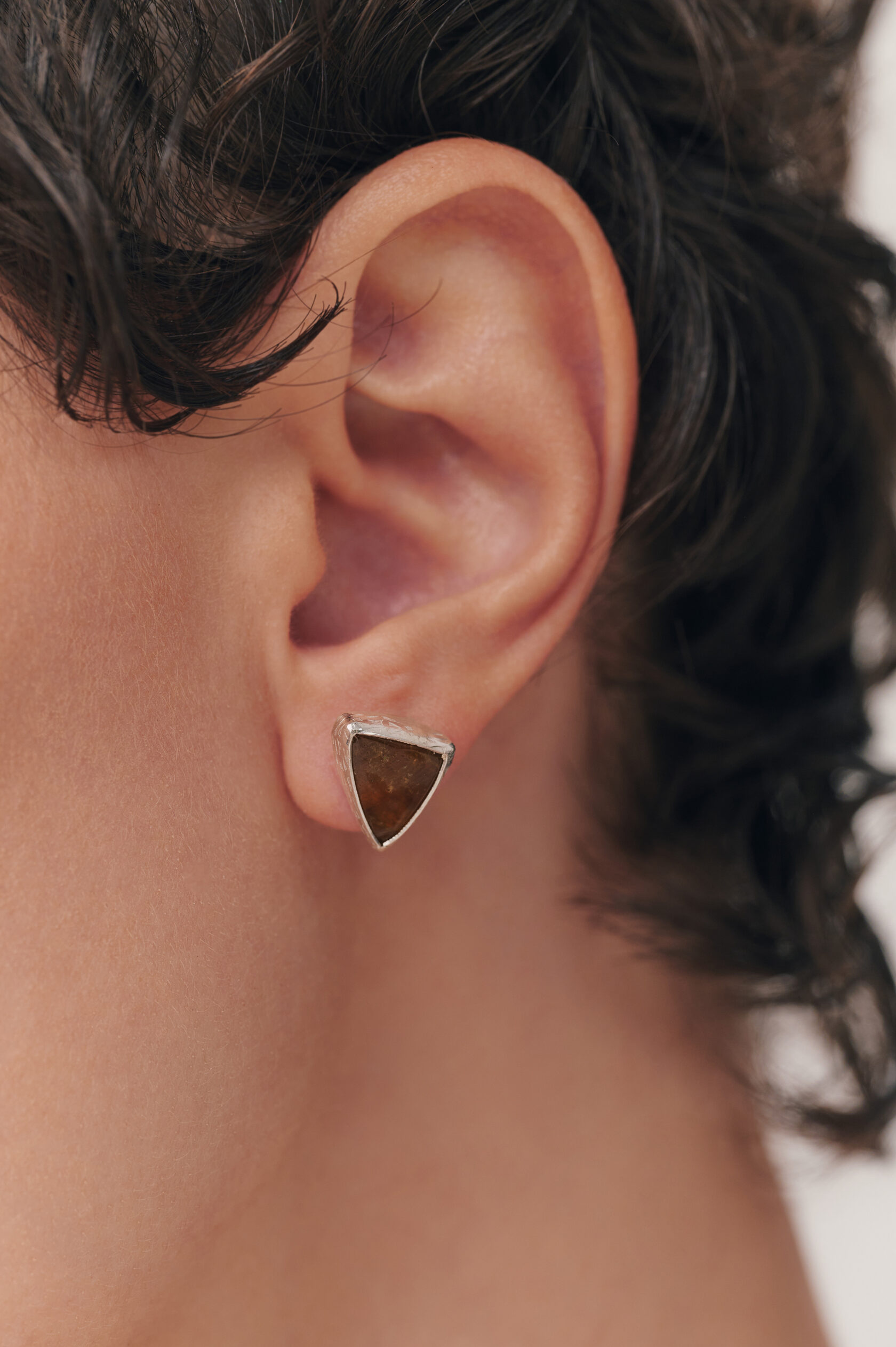 Пусеты с турмалином