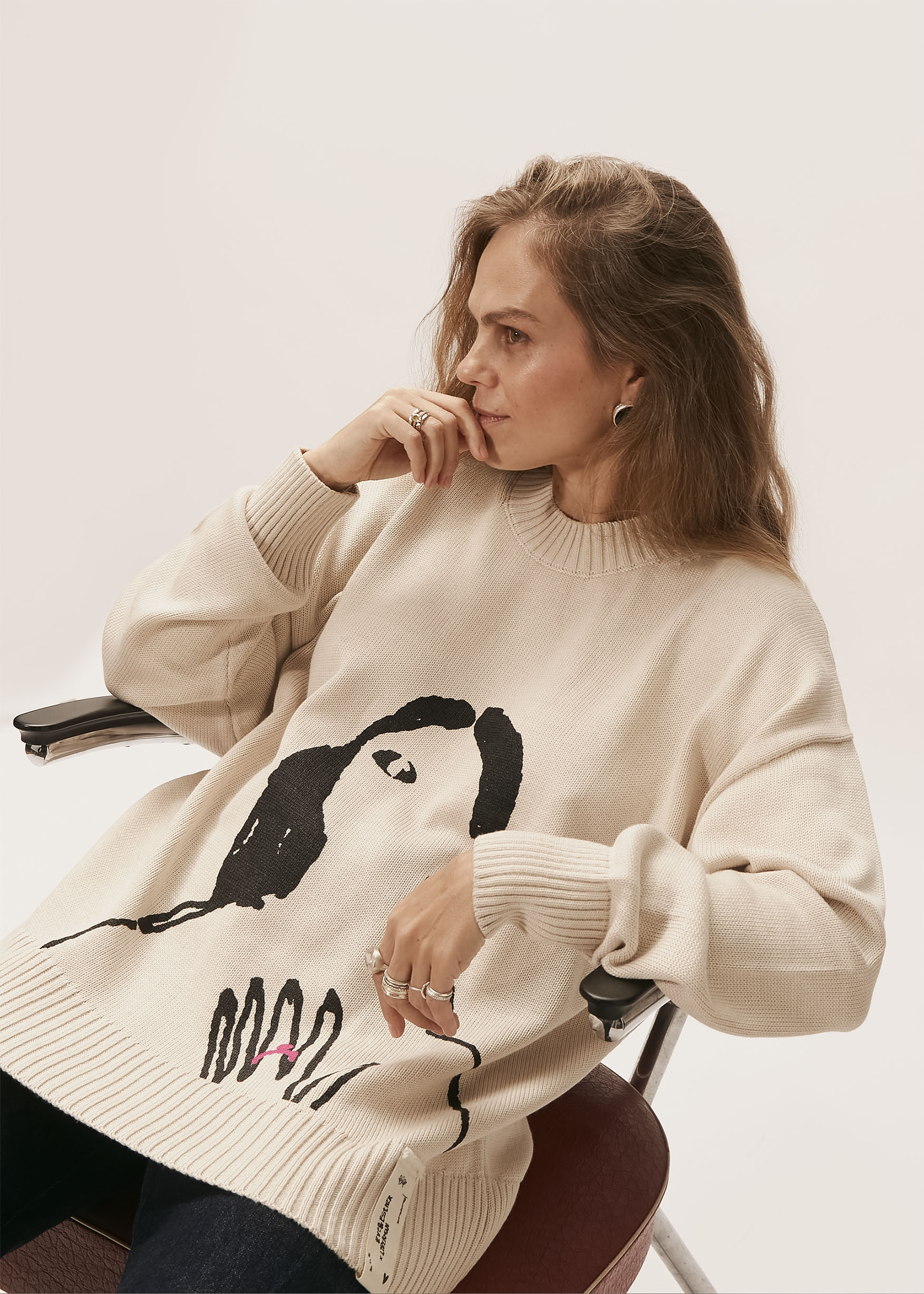 Джемпер EVE&ESTHER x LIBERMAN молочный