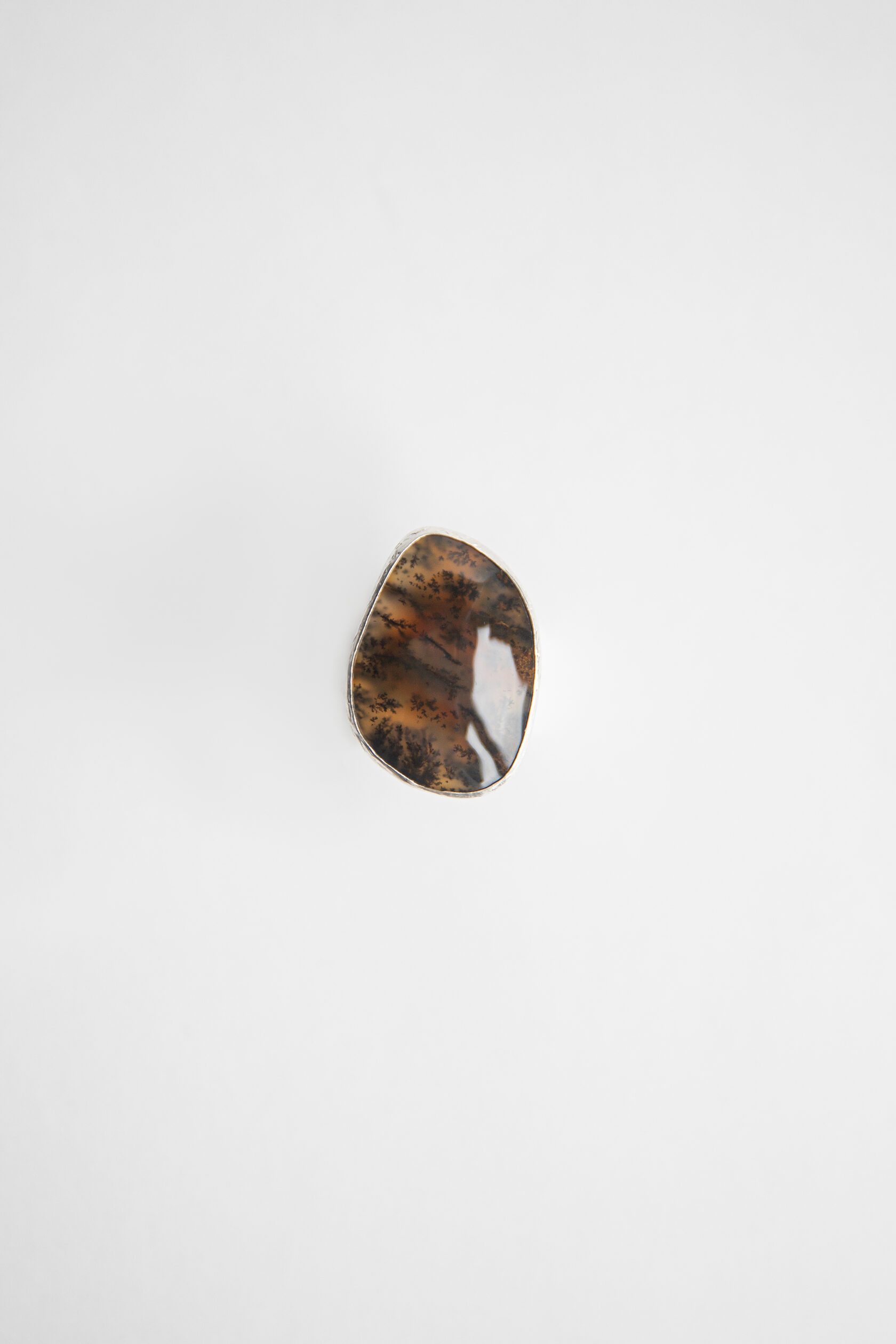 Кольцо с моховым агатом