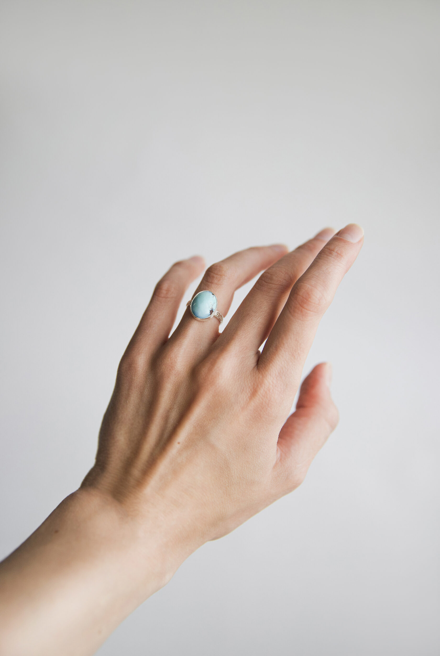 Кольцо с бирюзой