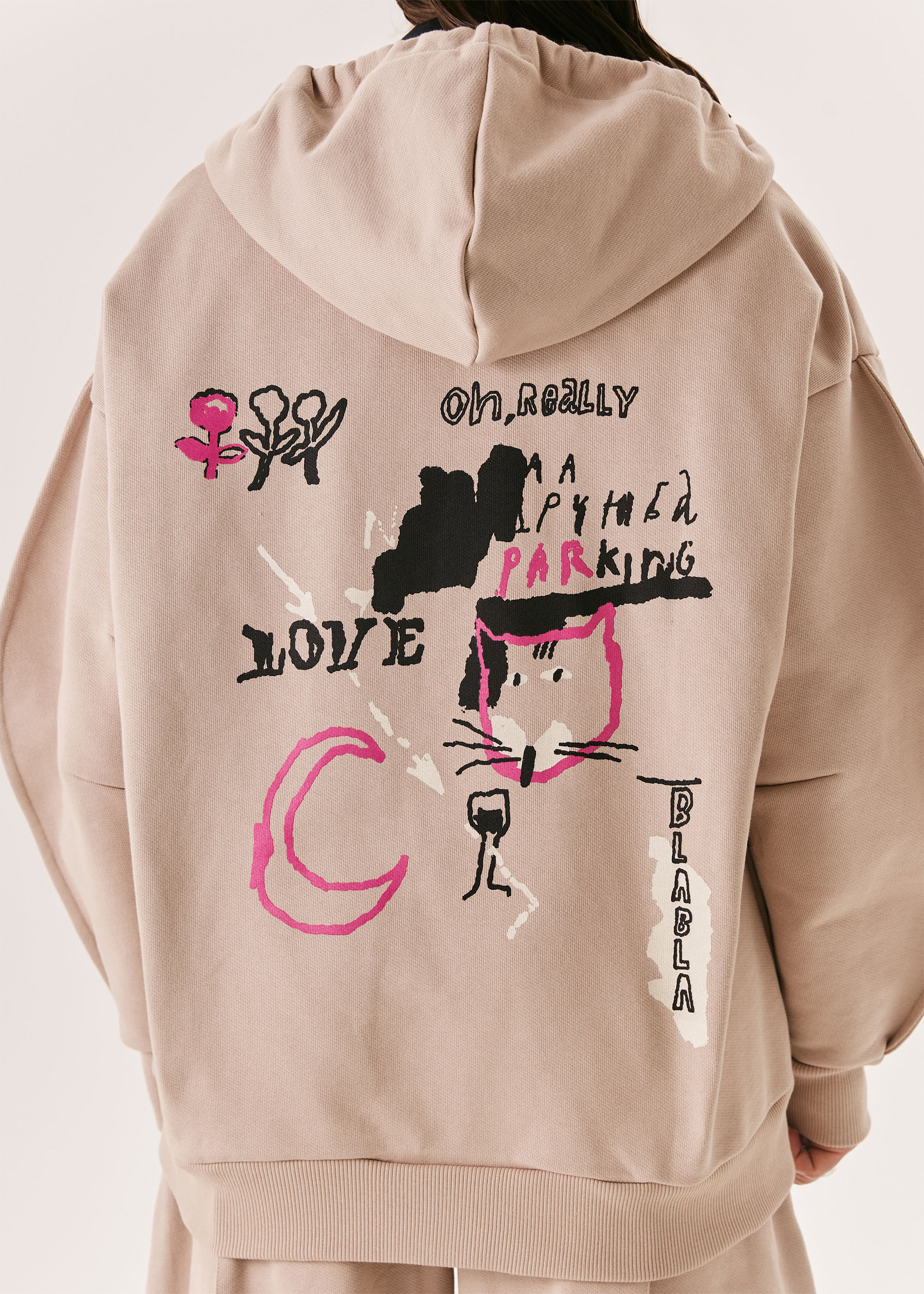 Худи на молнии EVE&ESTHER x LIBERMAN какао