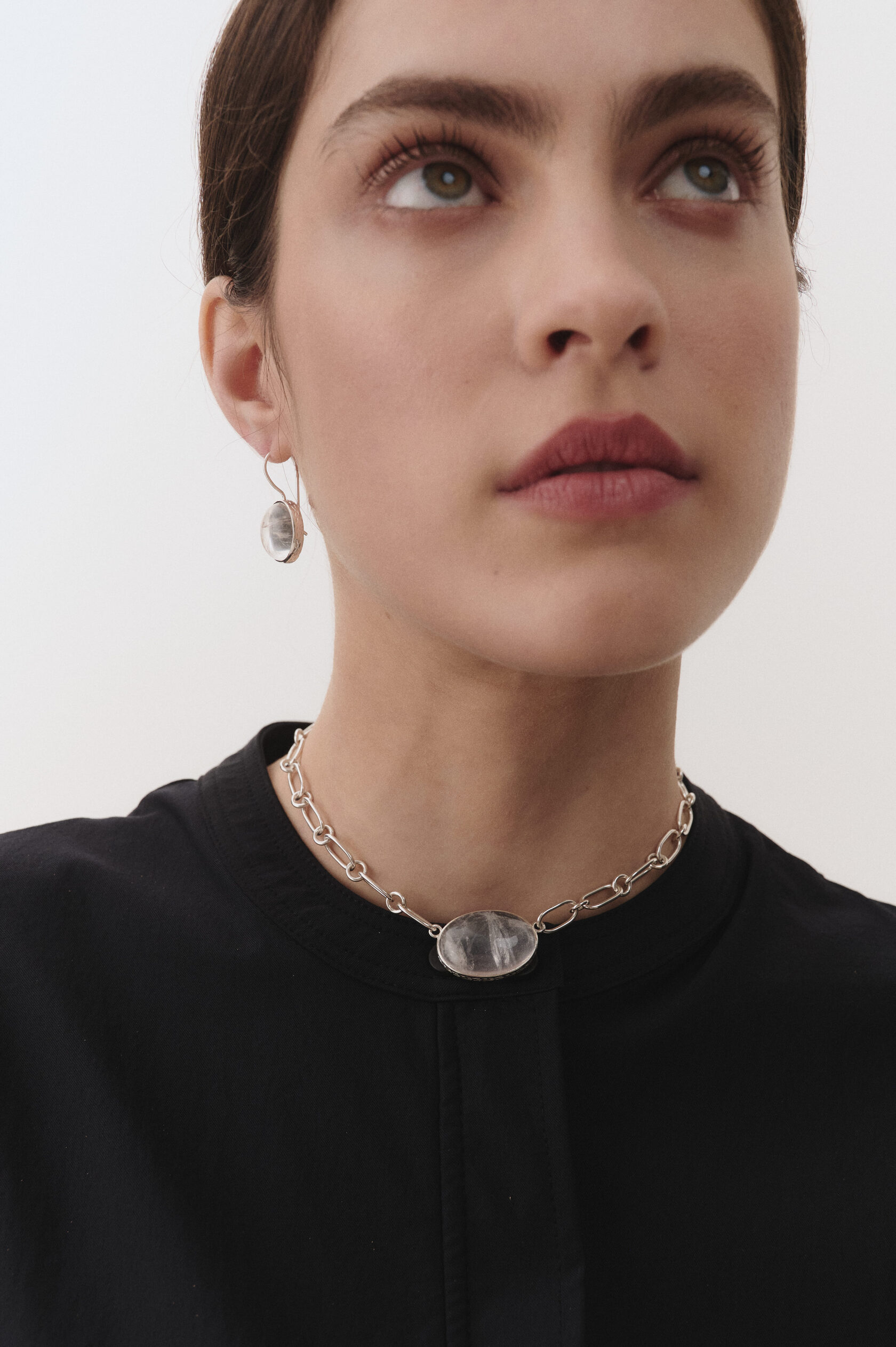 Серьги с горным хрусталем