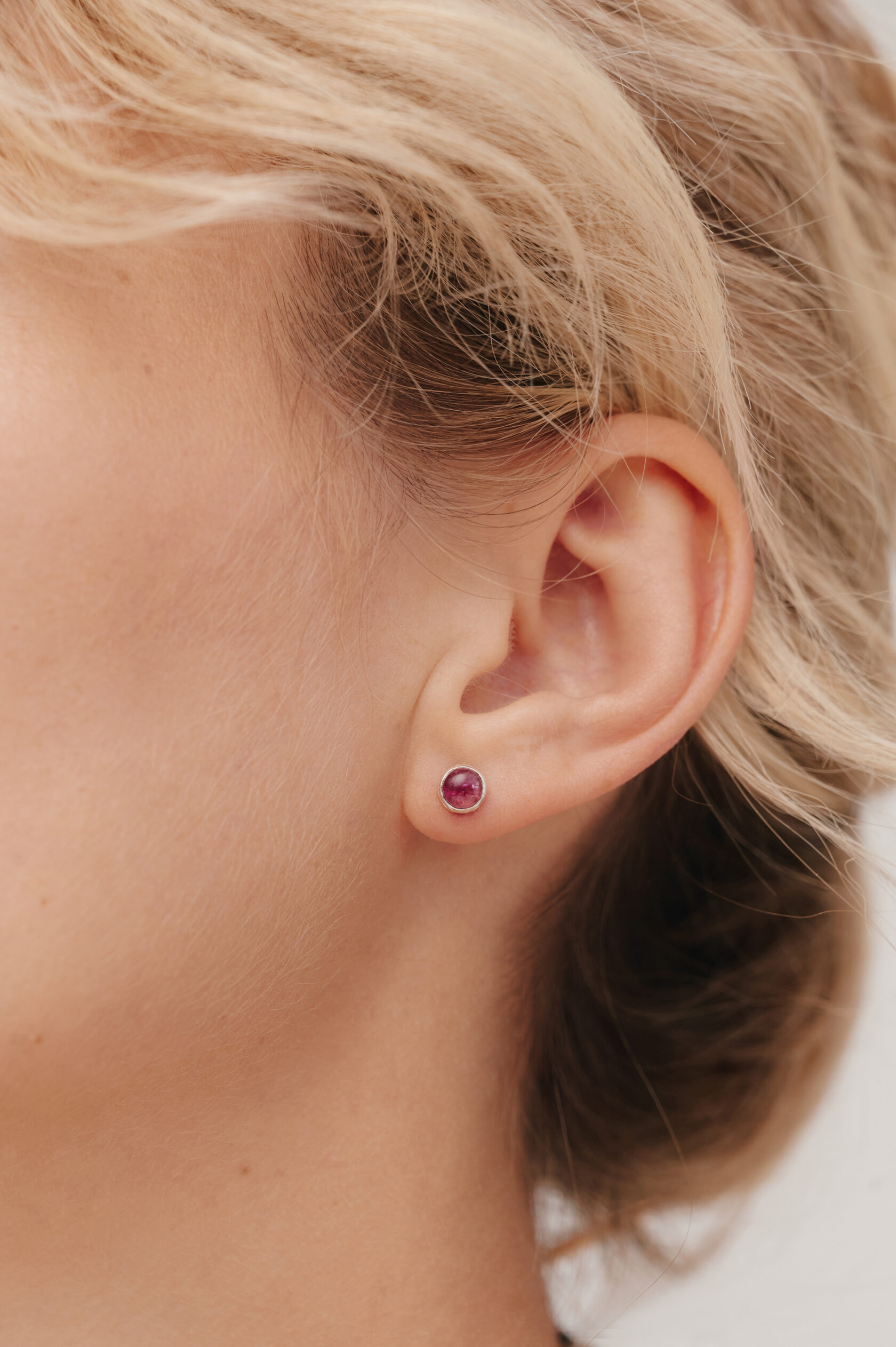 Пусеты с турмалином