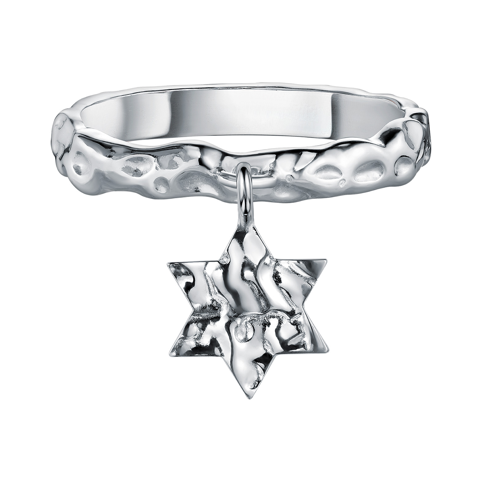 Кольцо с подвеской Звезда Давида