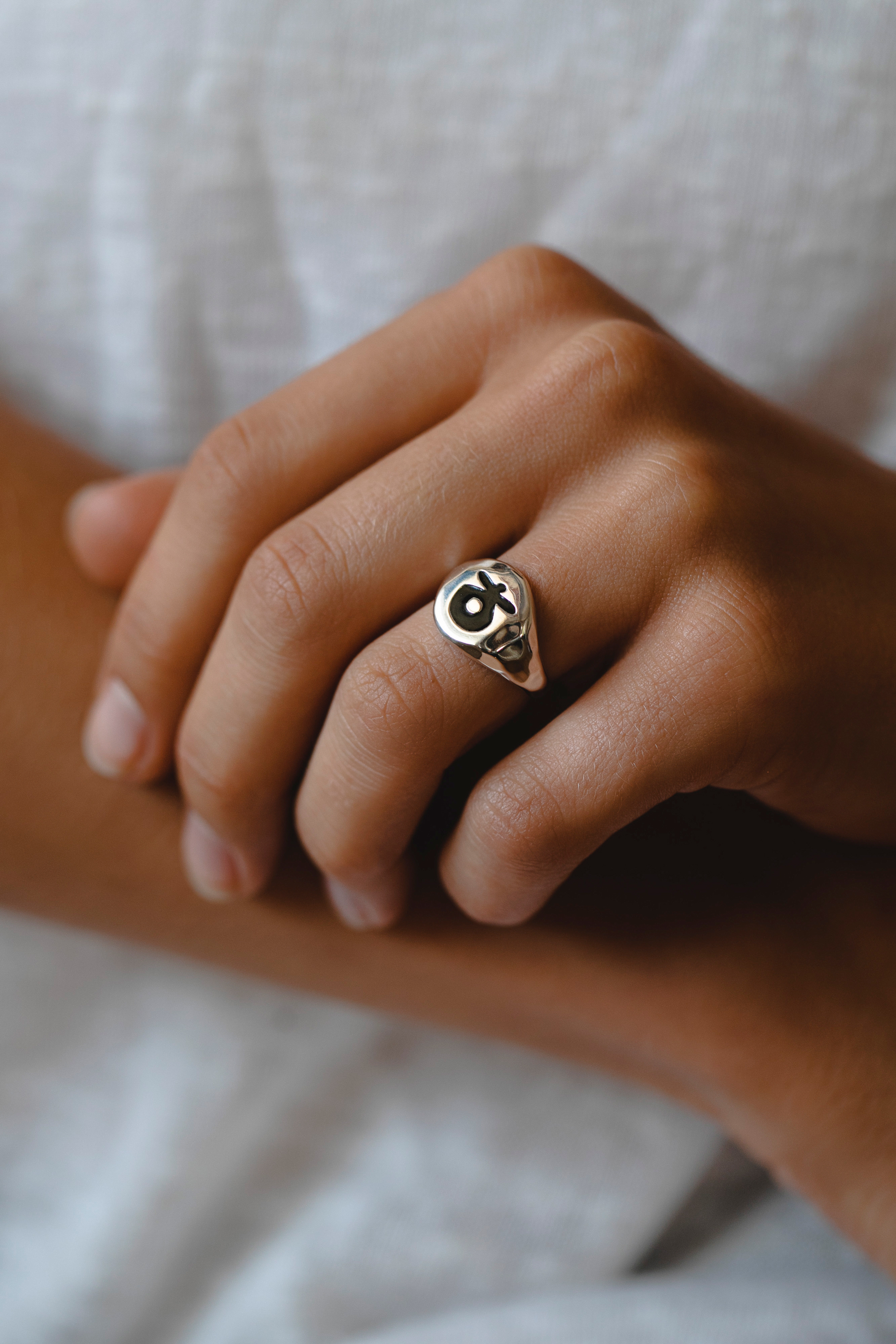 Кольцо-печатка "Радость"