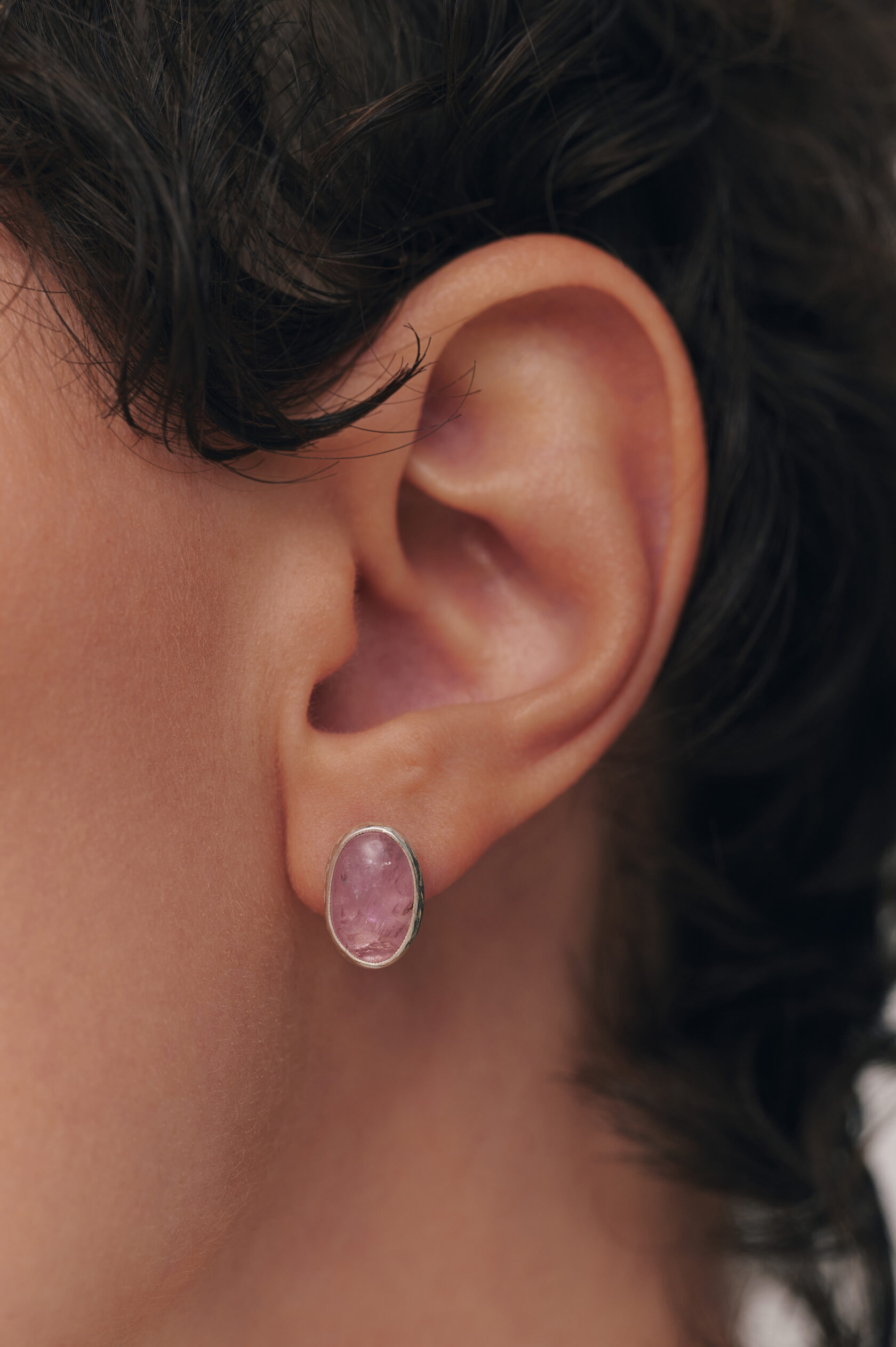 Пусеты с турмалином