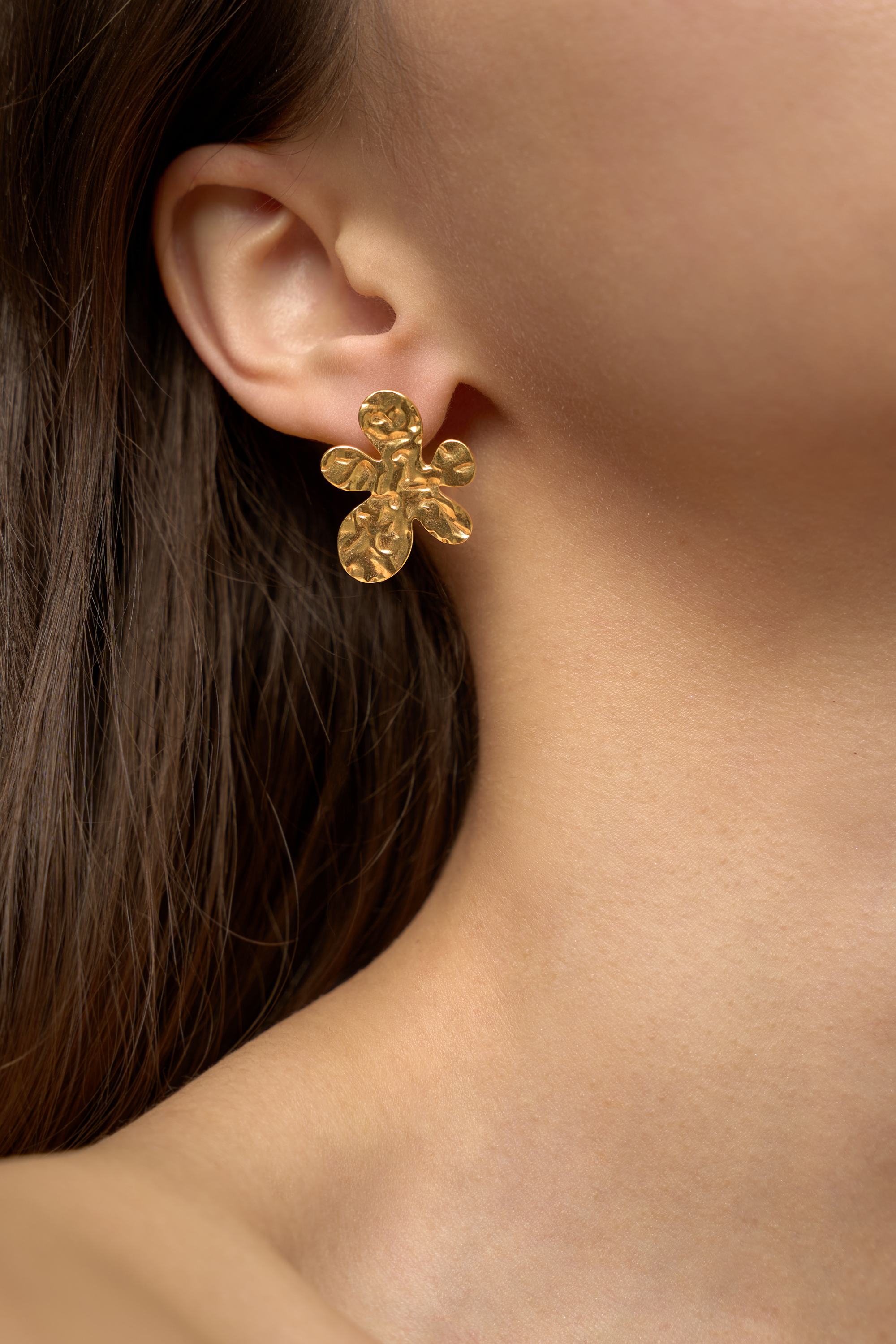 Пусеты Флора с винтовой заглушкой