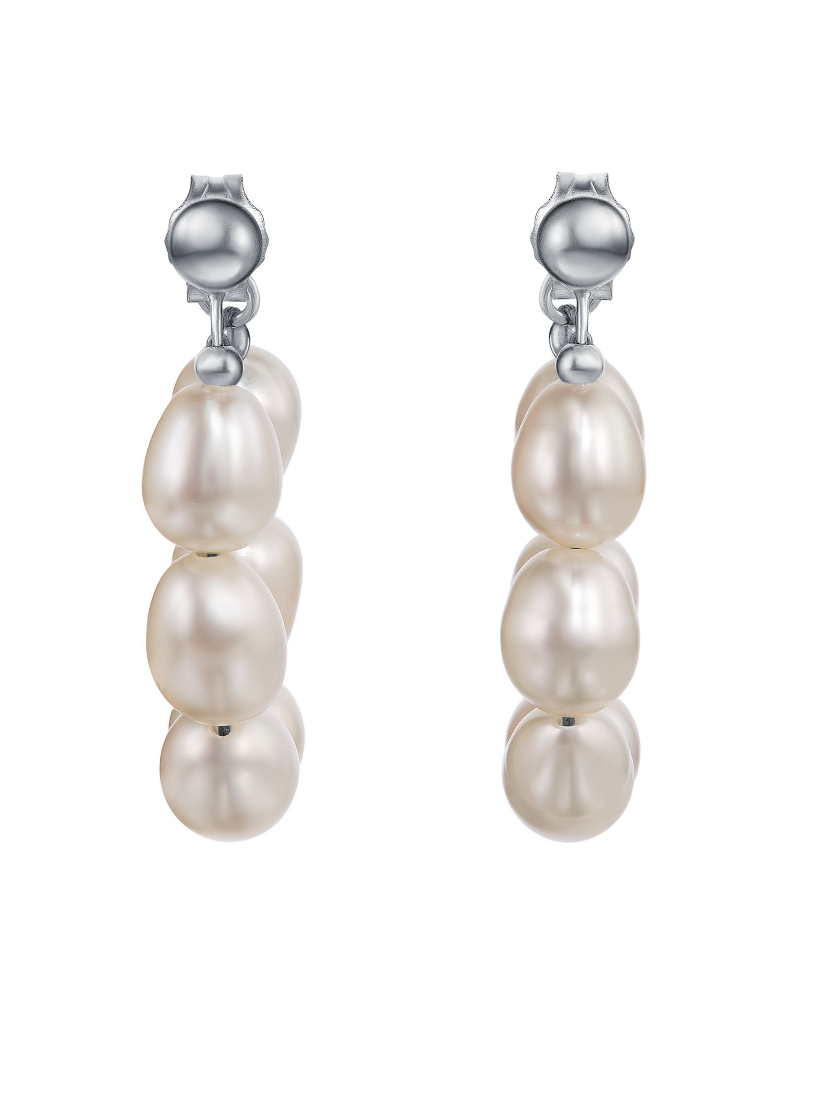 Серьги-кольца с жемчугом Серьги-кольца с жемчугом