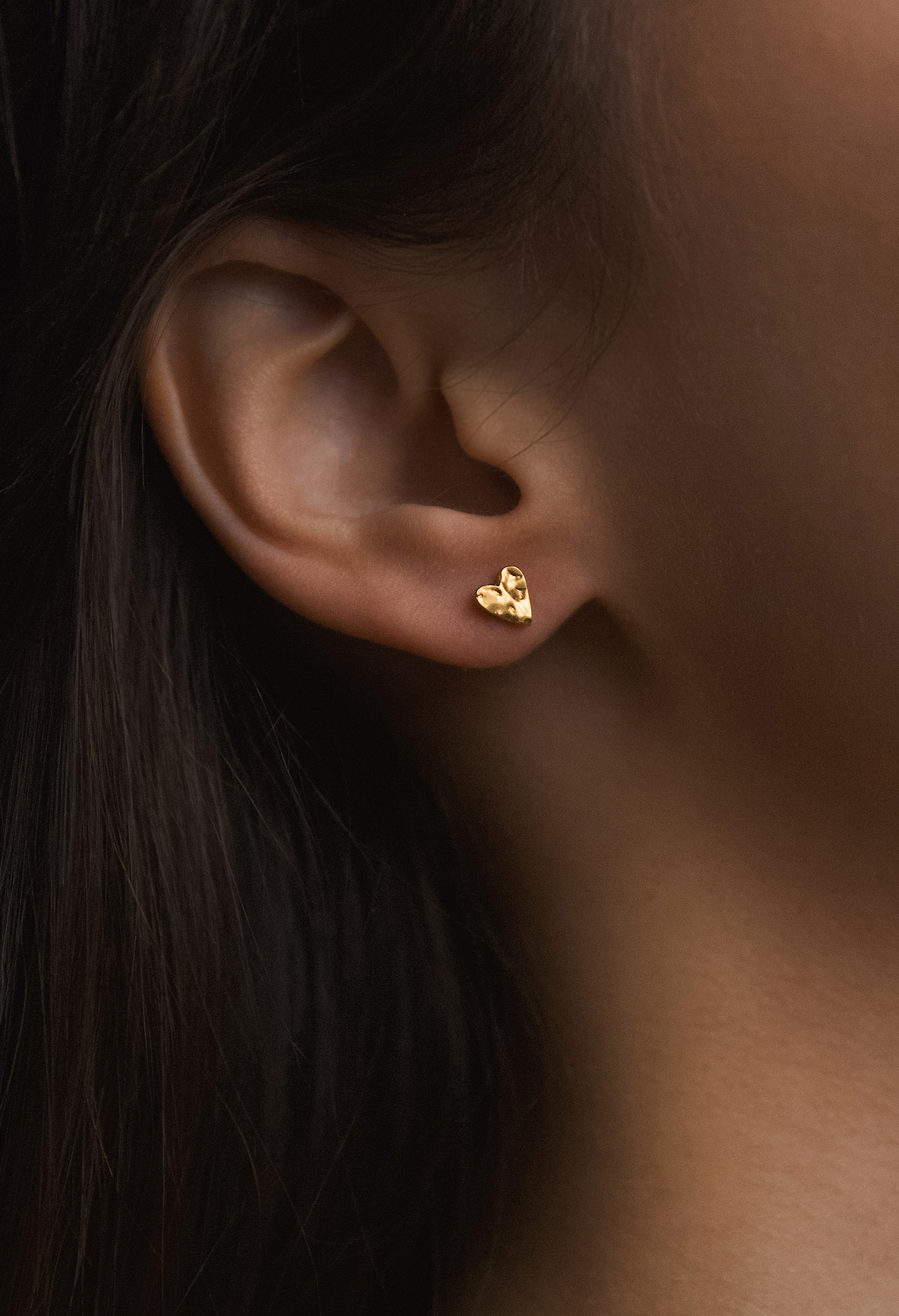 Пусеты Сердце мини