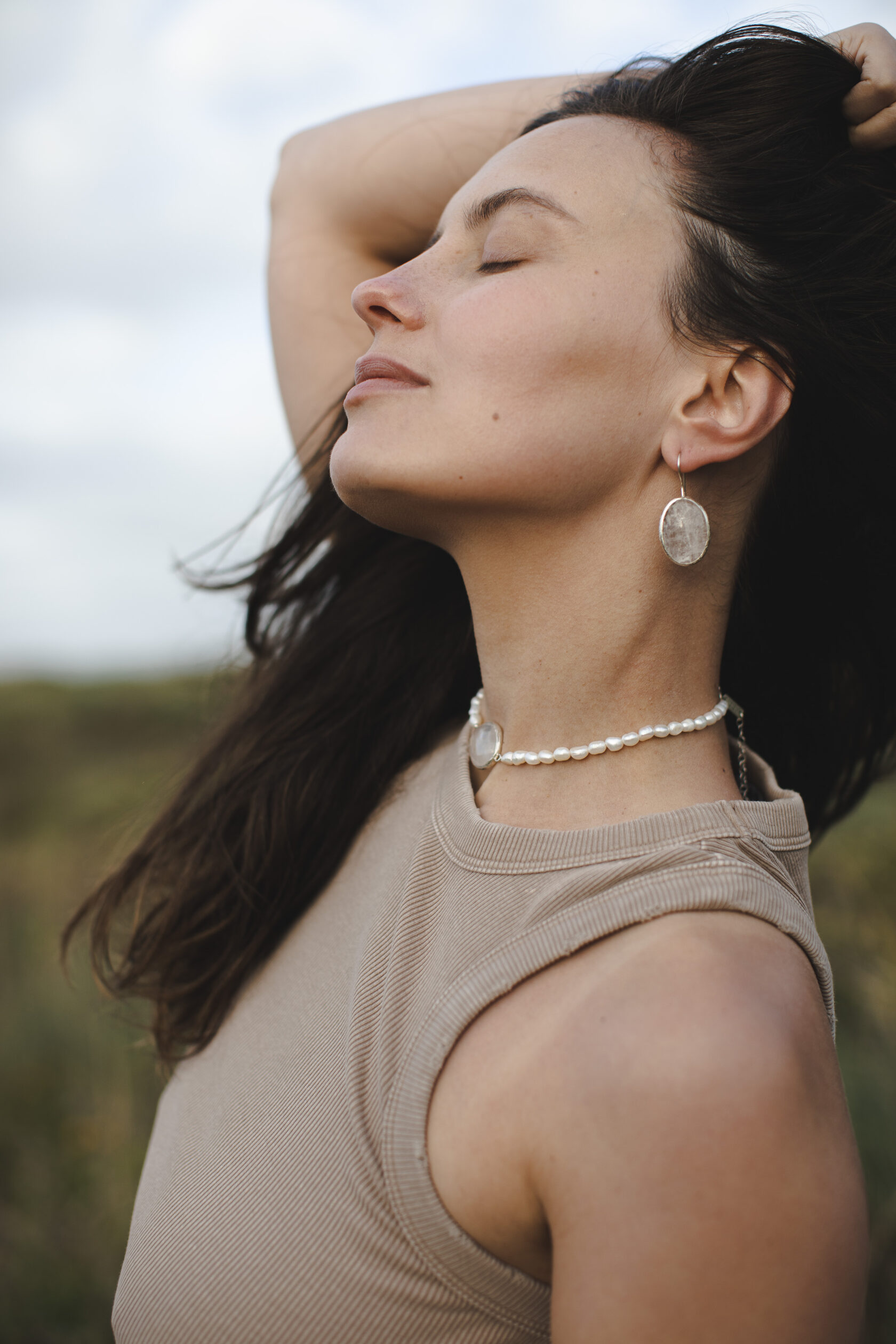 Серьги с горным хрусталём