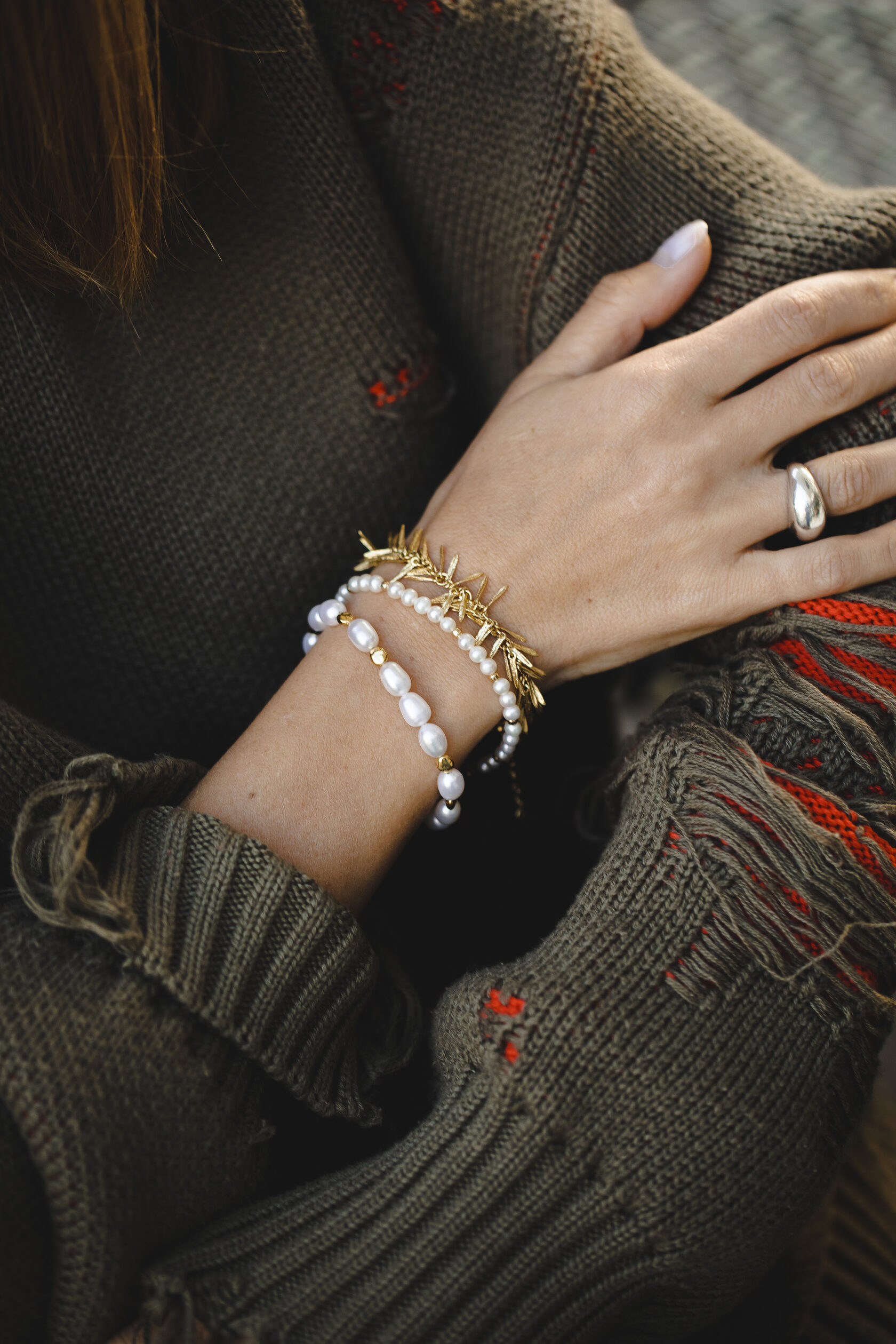 Браслет с крупным жемчугом Браслет с крупным жемчугом