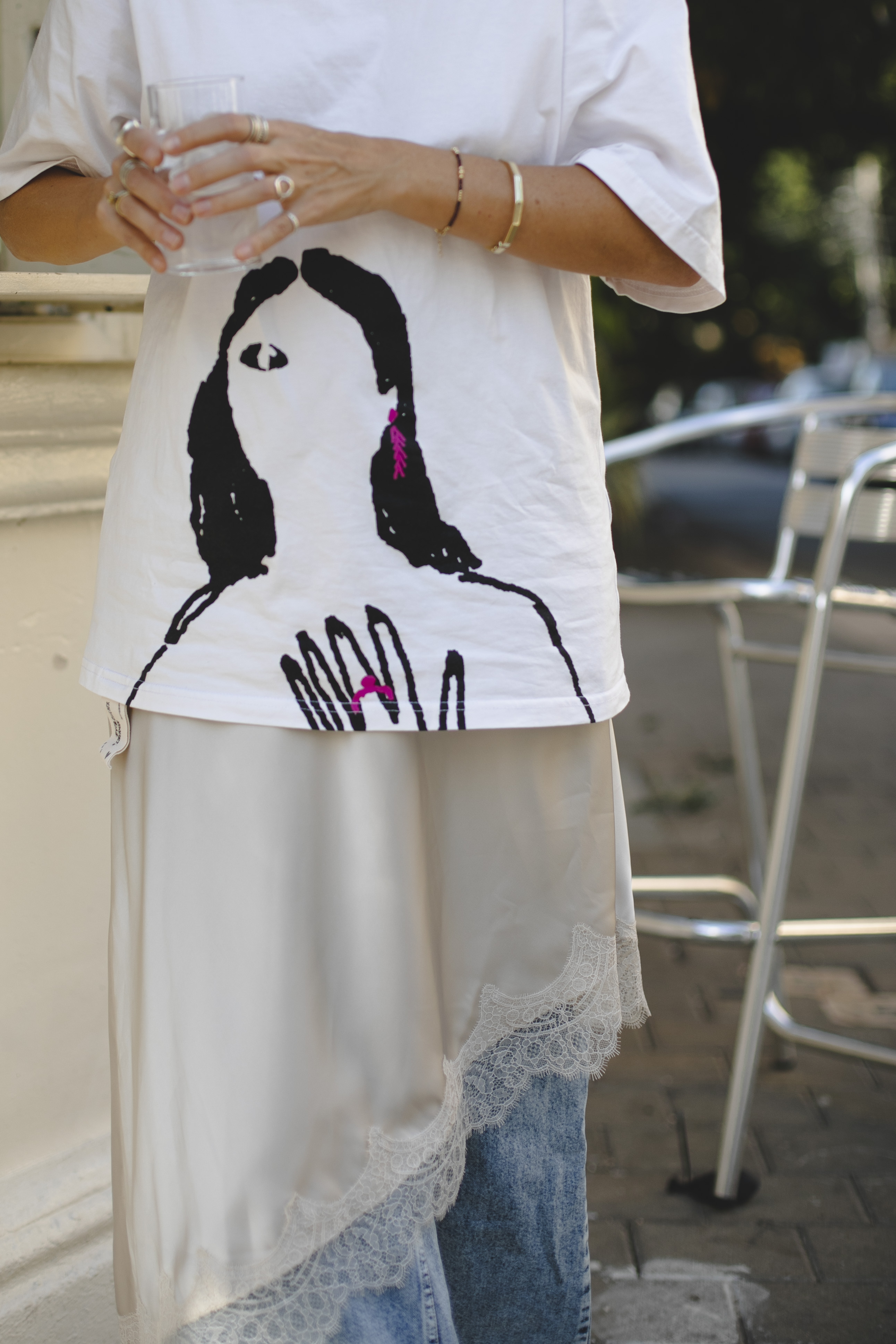 Футболка EVE&ESTHER x LIBERMAN белая