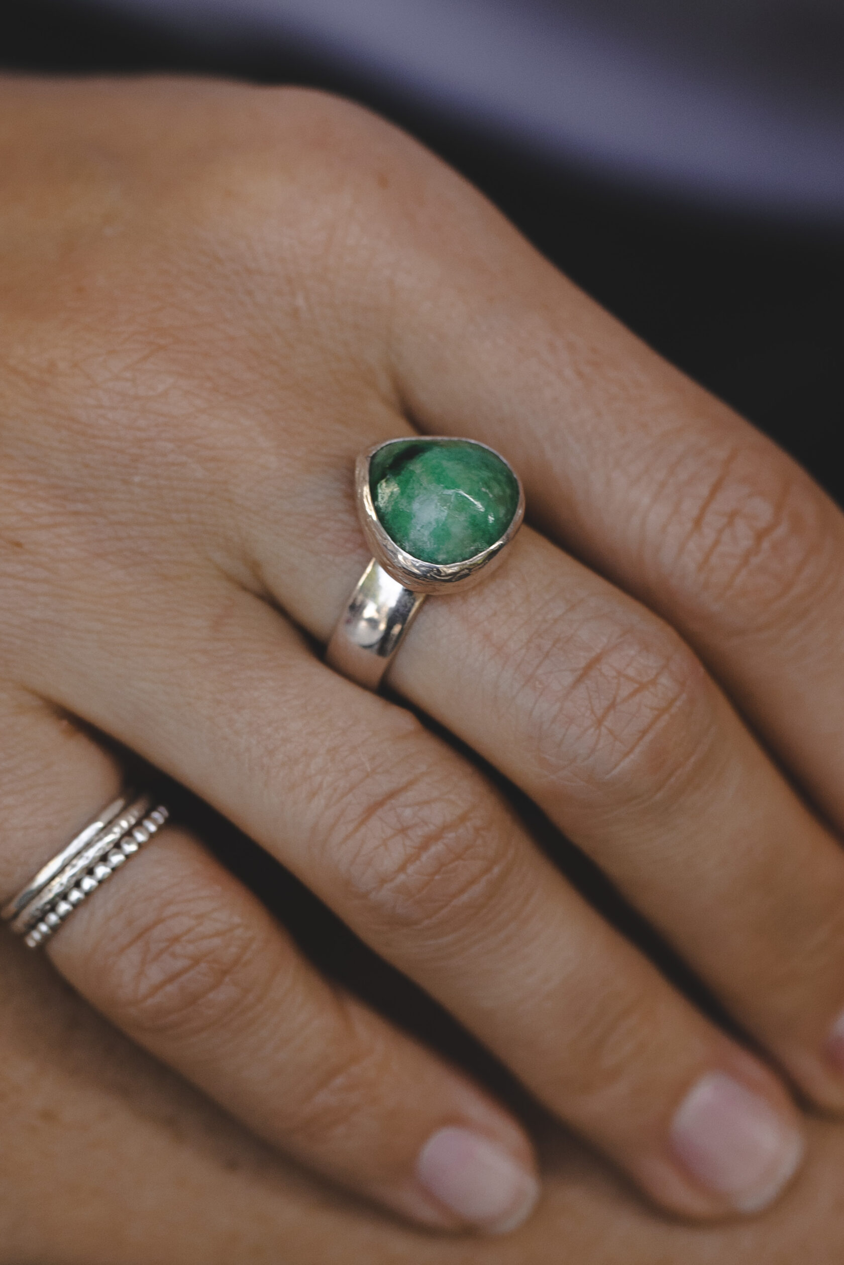 Кольцо с бериллом