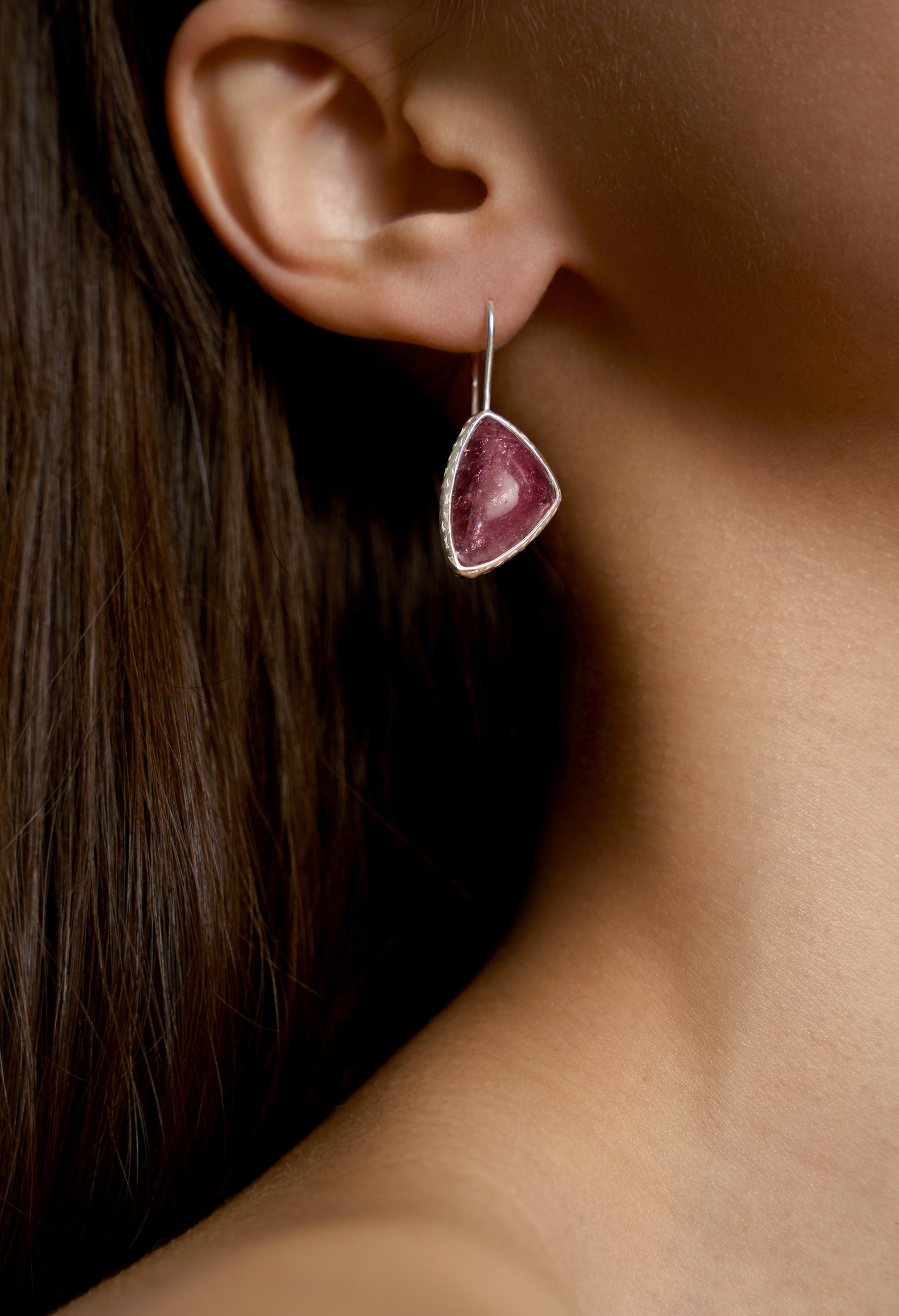 Серьги с турмалином