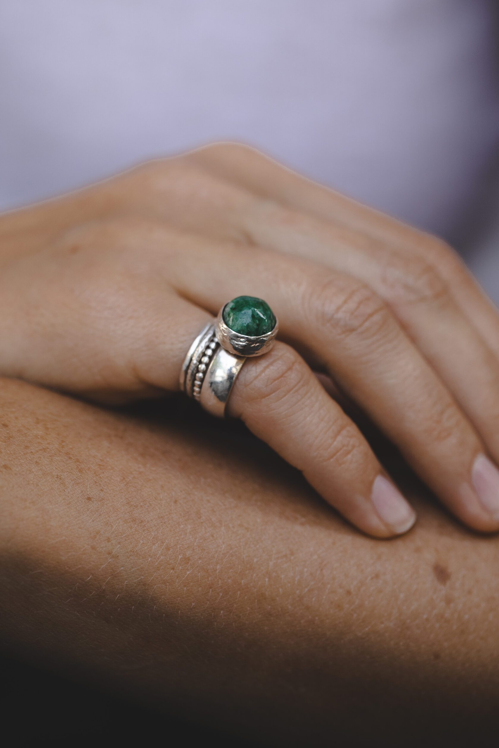 Кольцо с бериллом