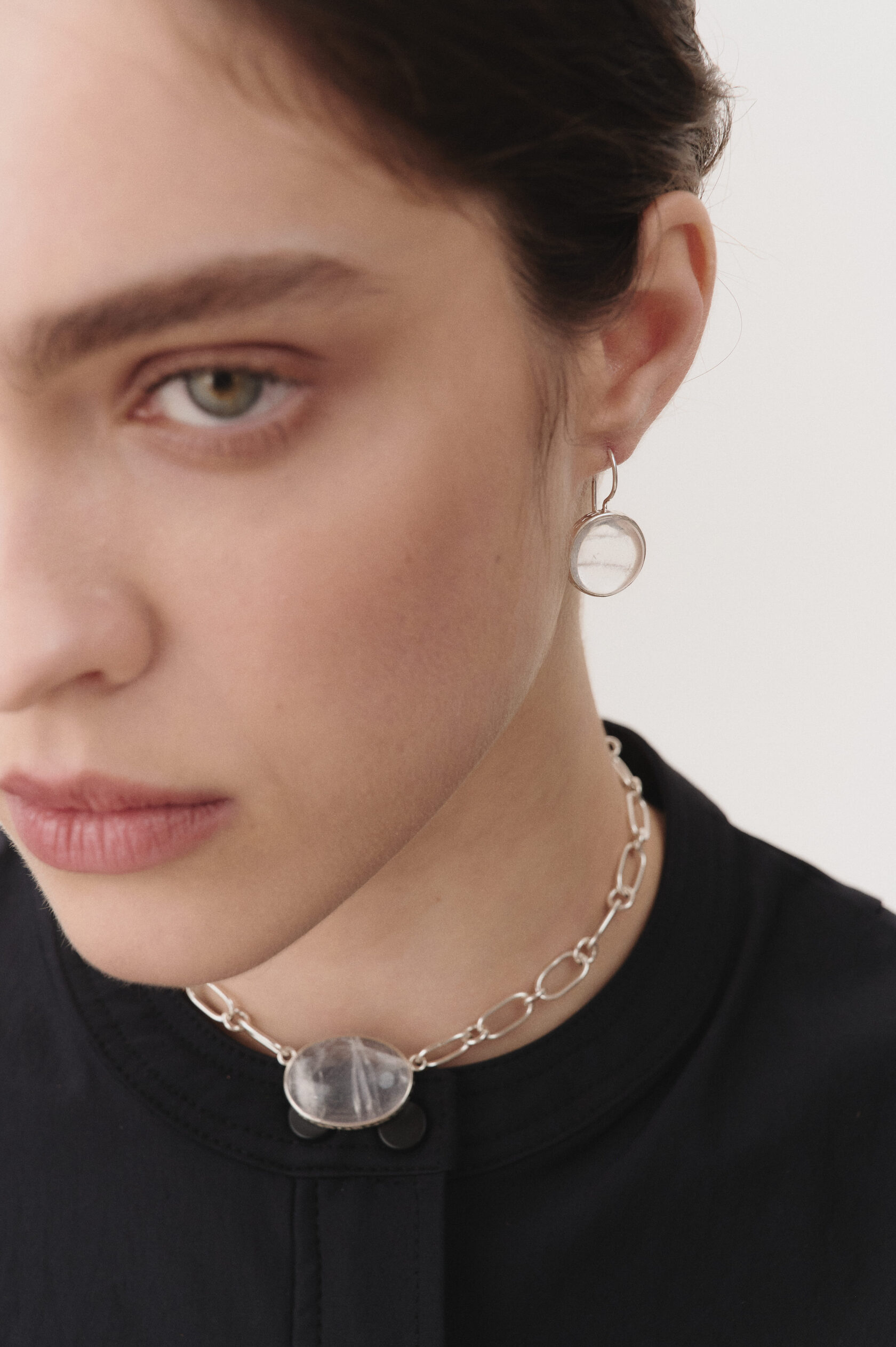 Серьги с горным хрусталем