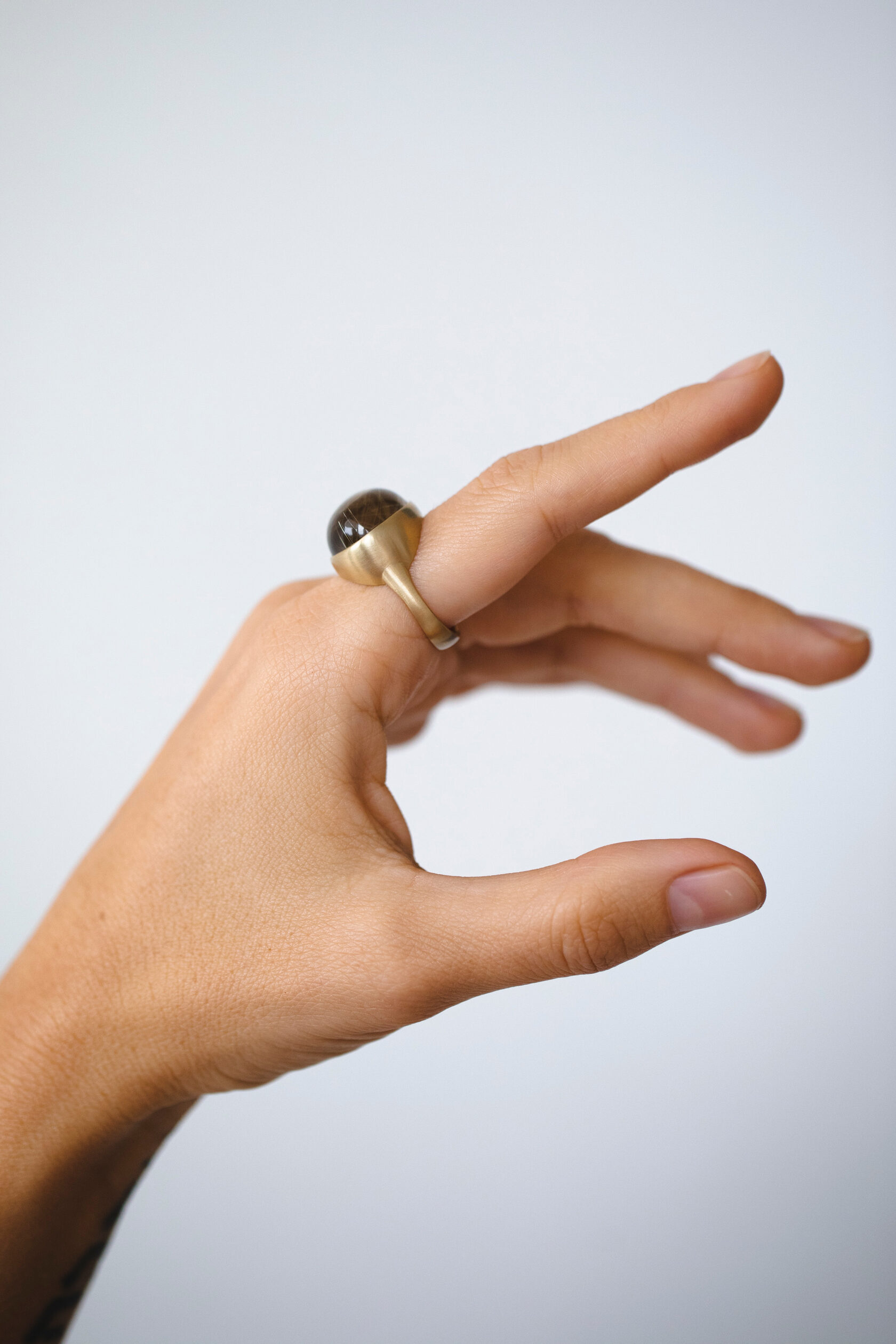 Кольцо Силы с рутиловым кварцем