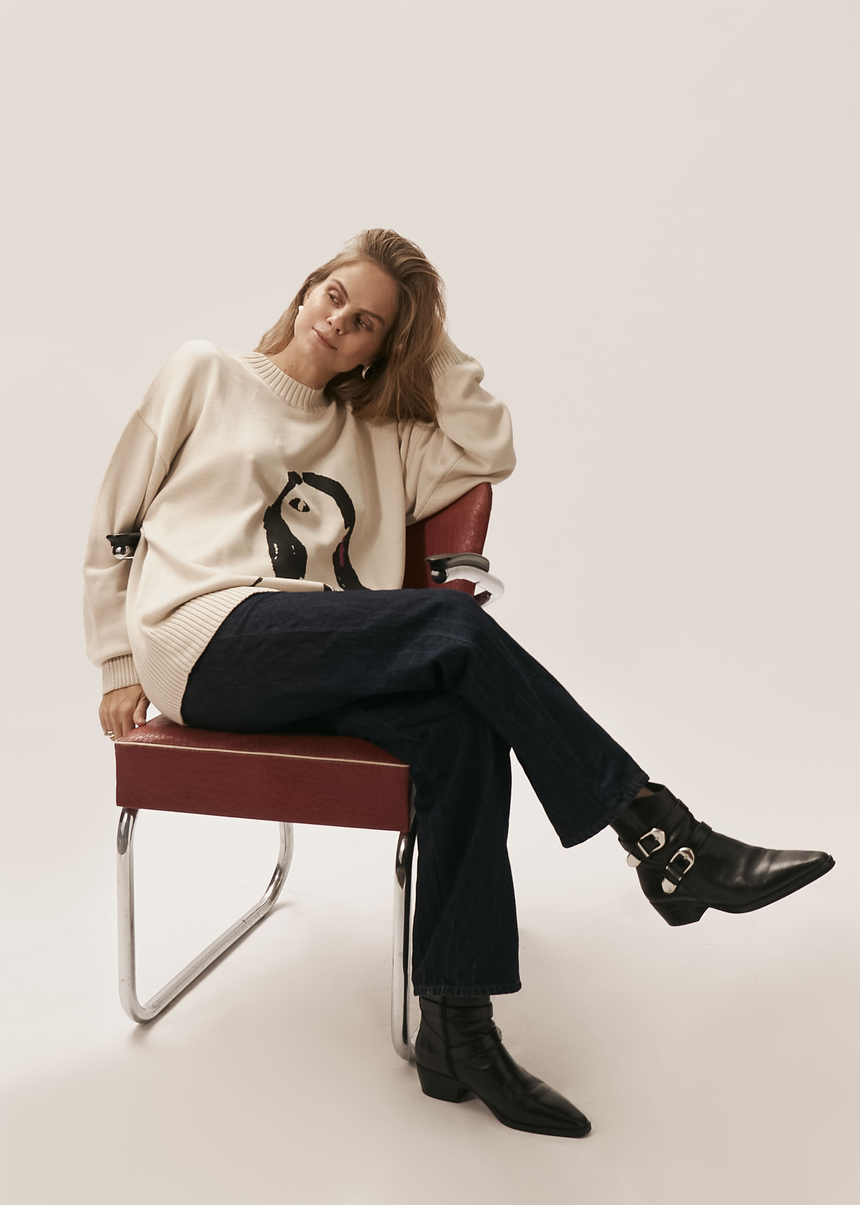 Джемпер EVE&ESTHER x LIBERMAN молочный