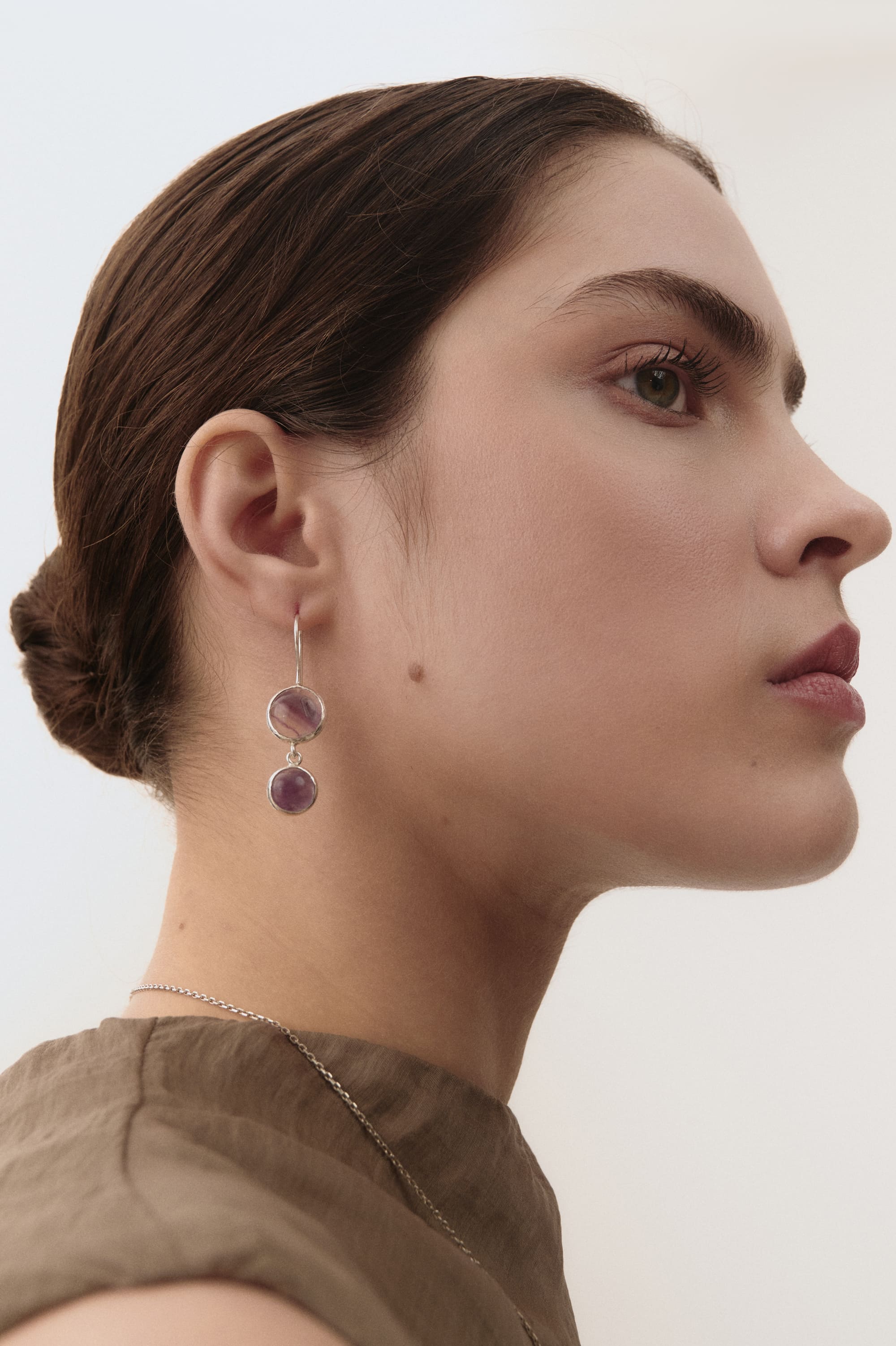 Серьги с аметистом