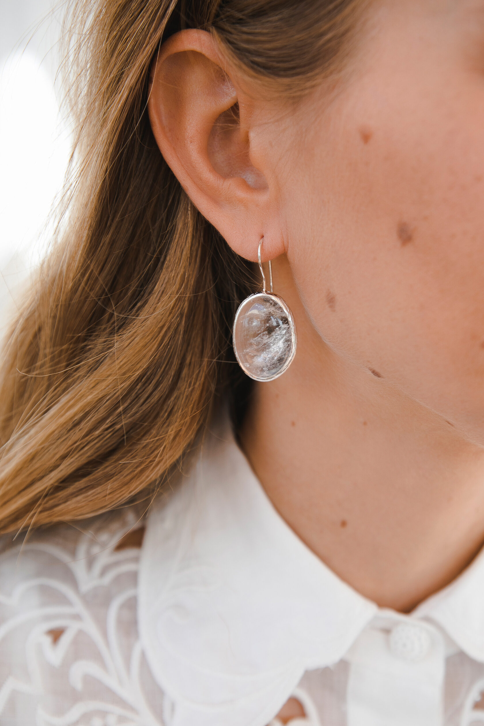 Серьги с горным хрусталём