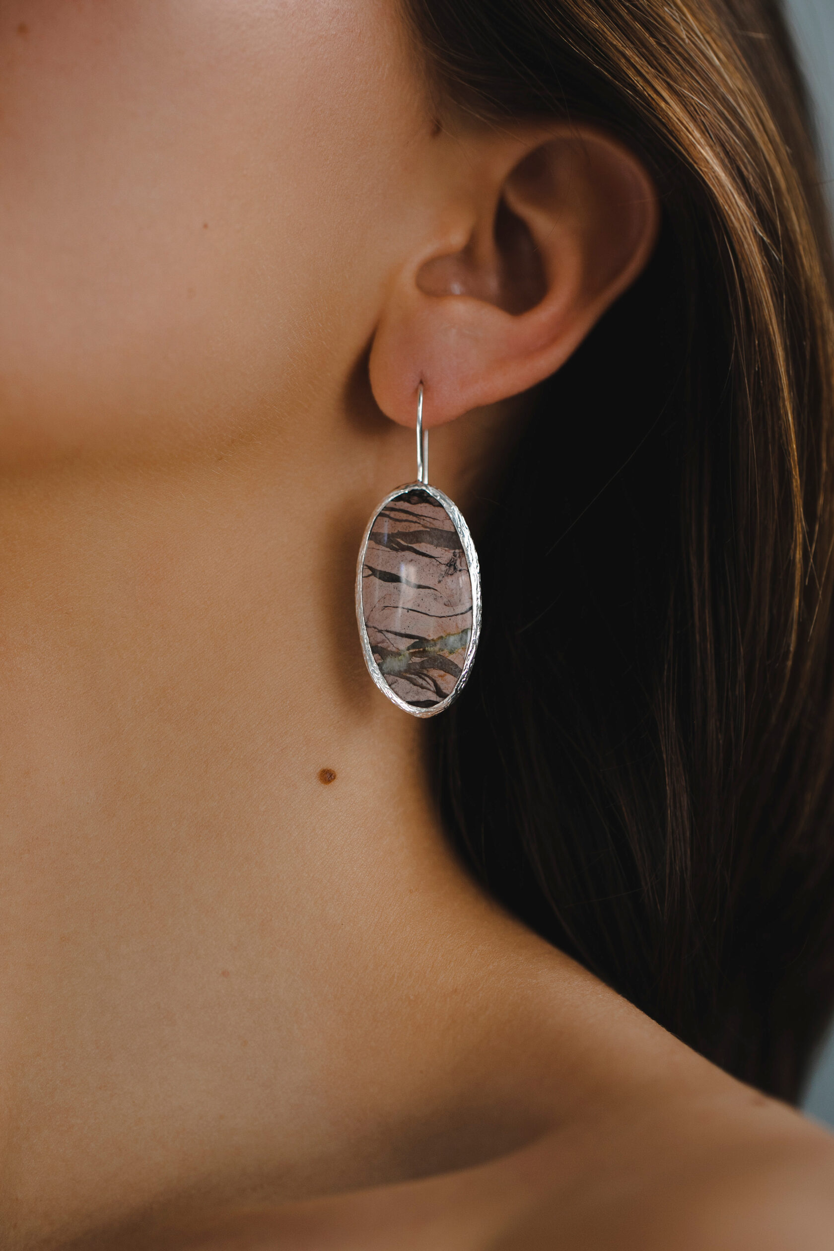 Серьги с яшмой