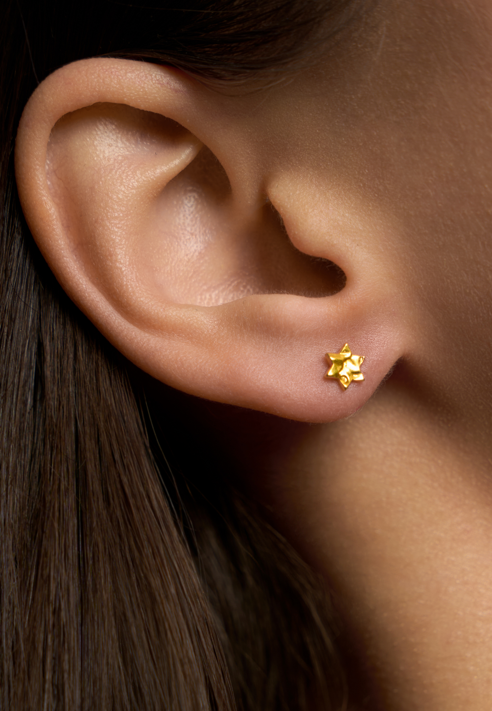 Пусеты Звезда Давида мини