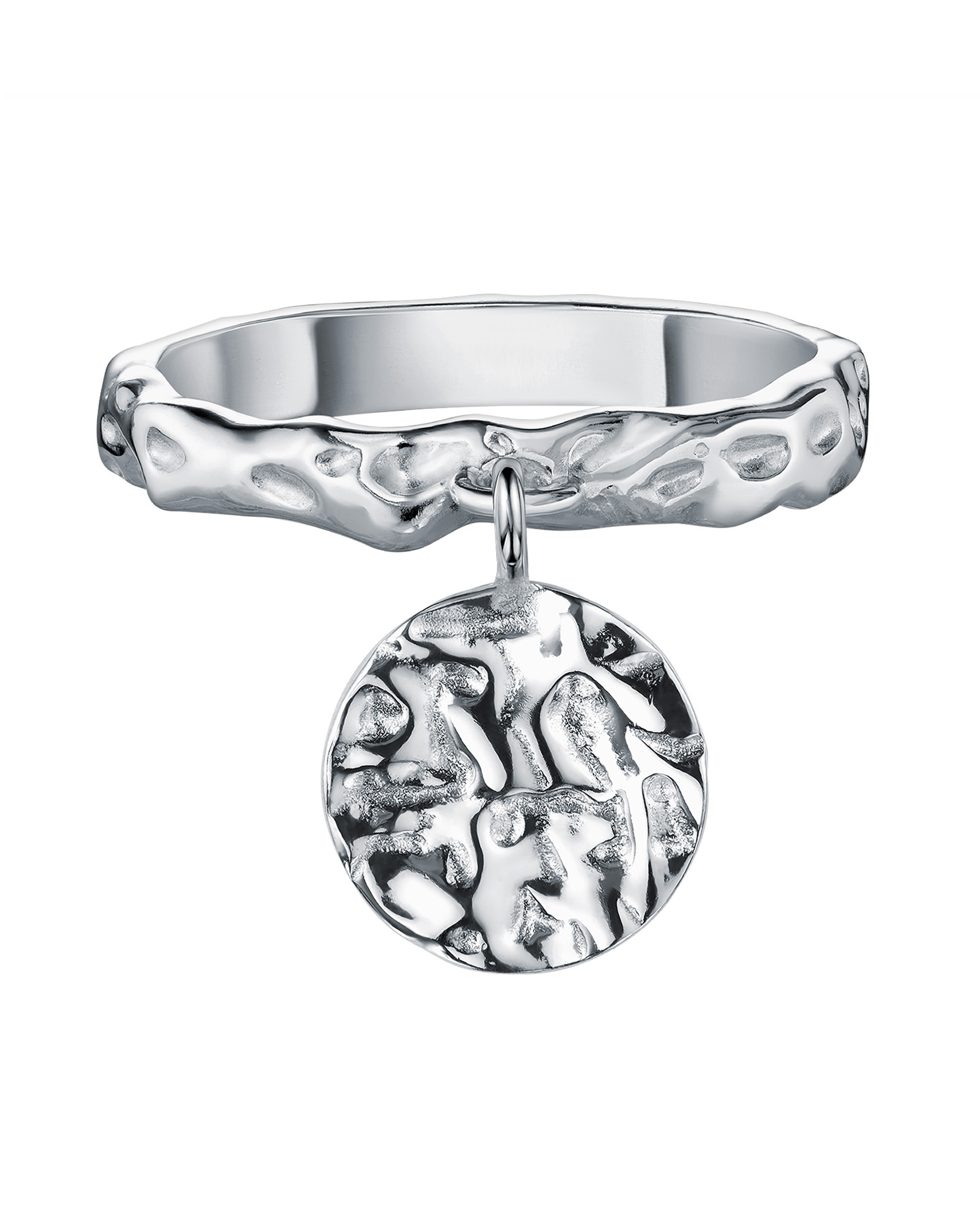 Кольцо с подвеской монета