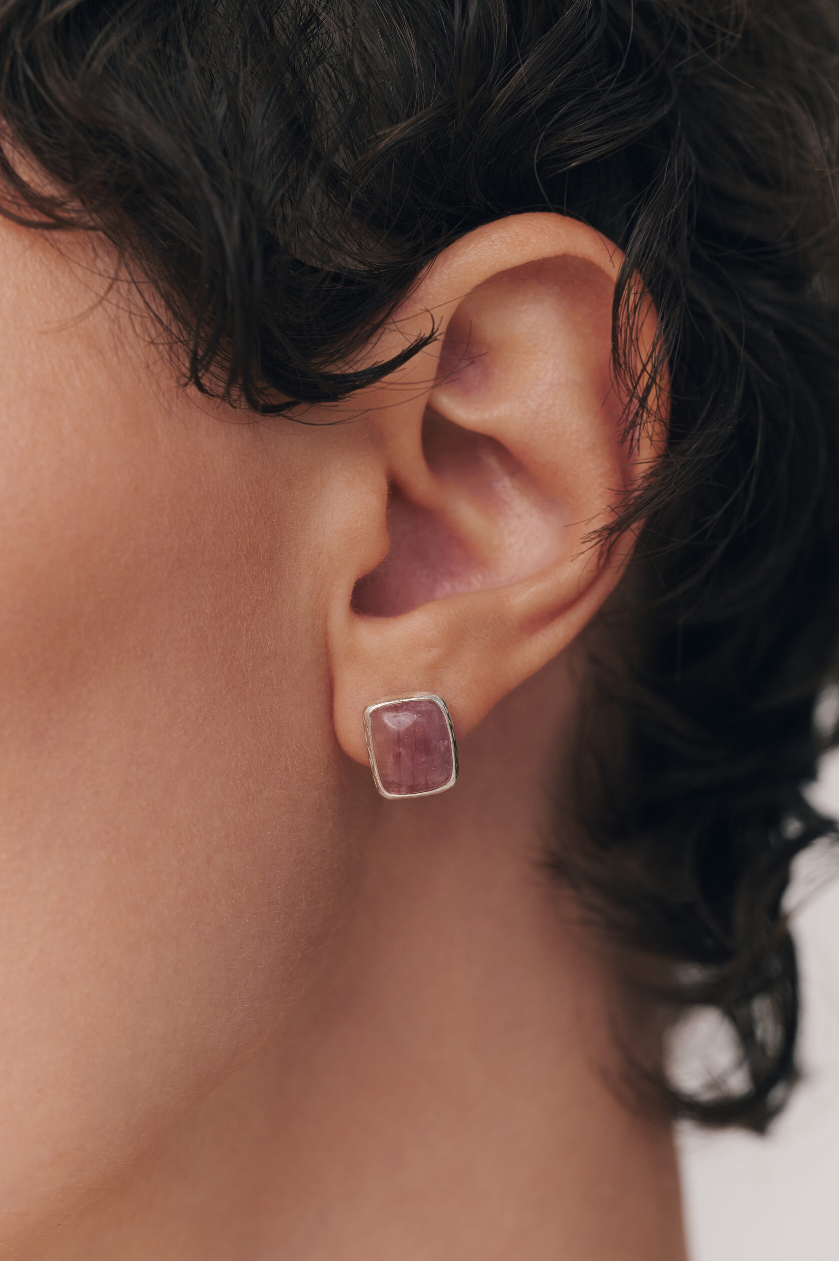 Пусеты с турмалином