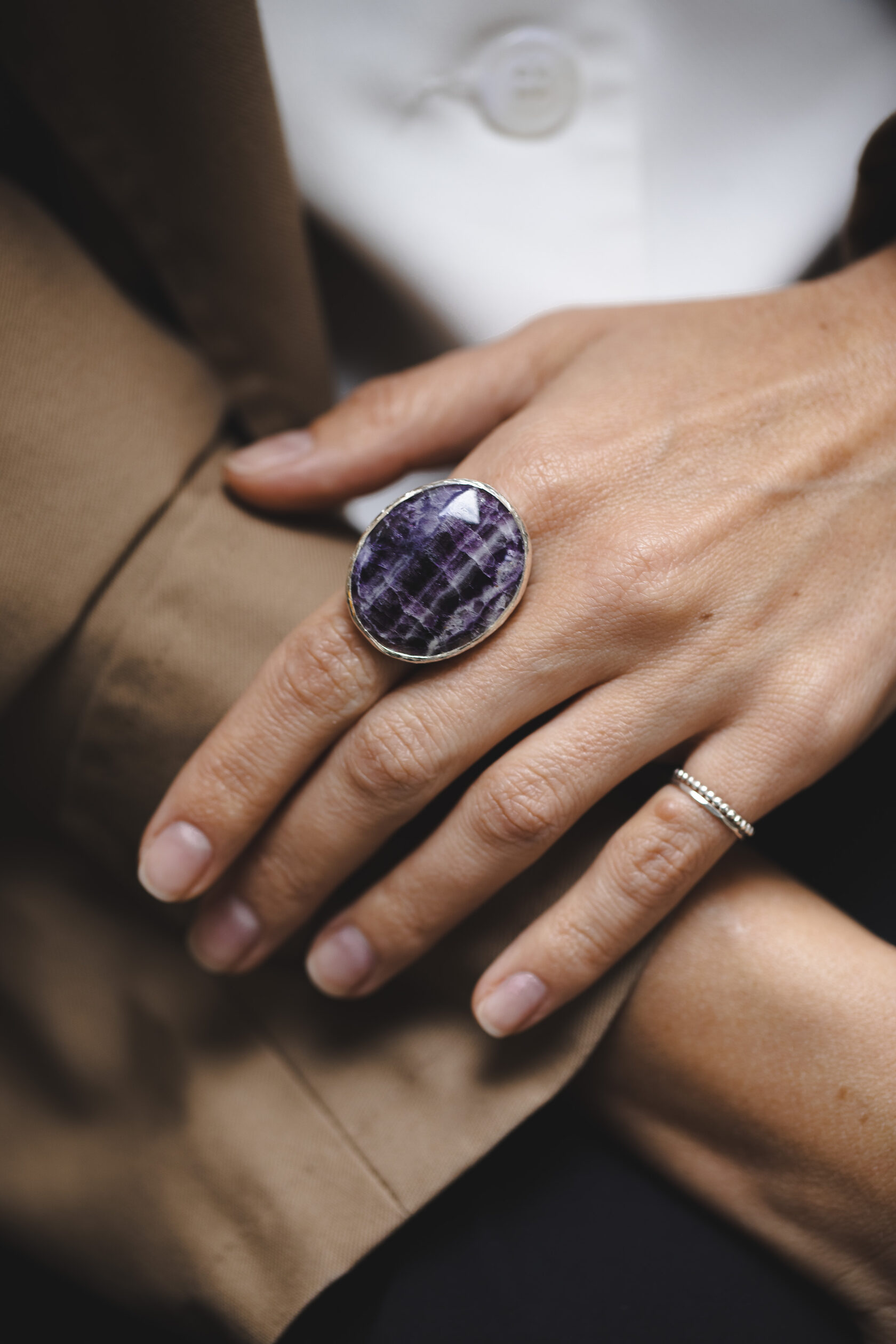 Кольцо с флюоритом