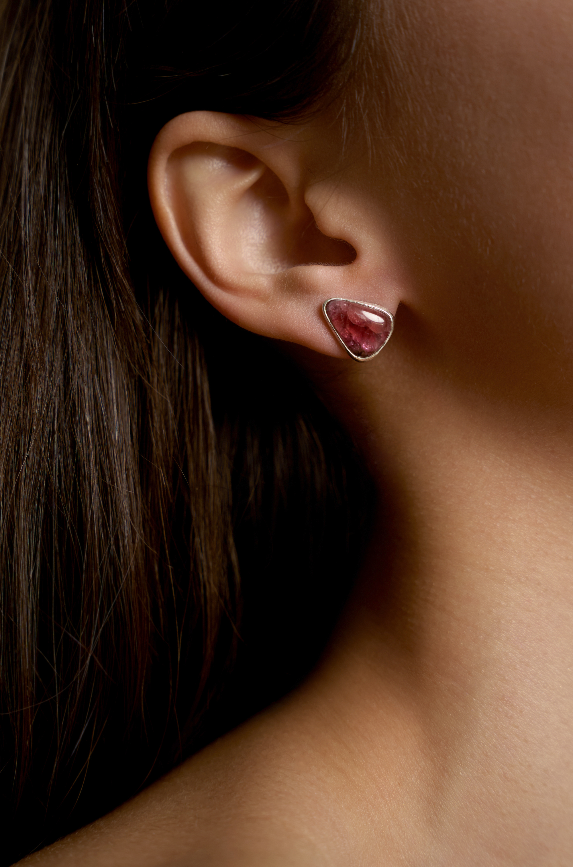 Пусеты с турмалином Пусеты с турмалином