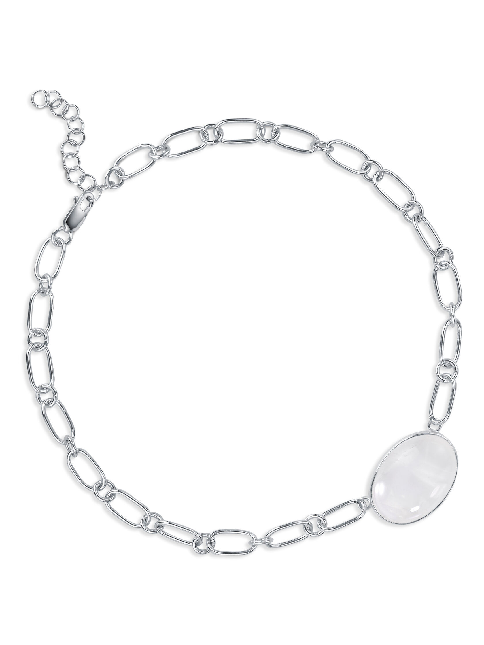 Чокер Луна с горным хрусталём на цепочке