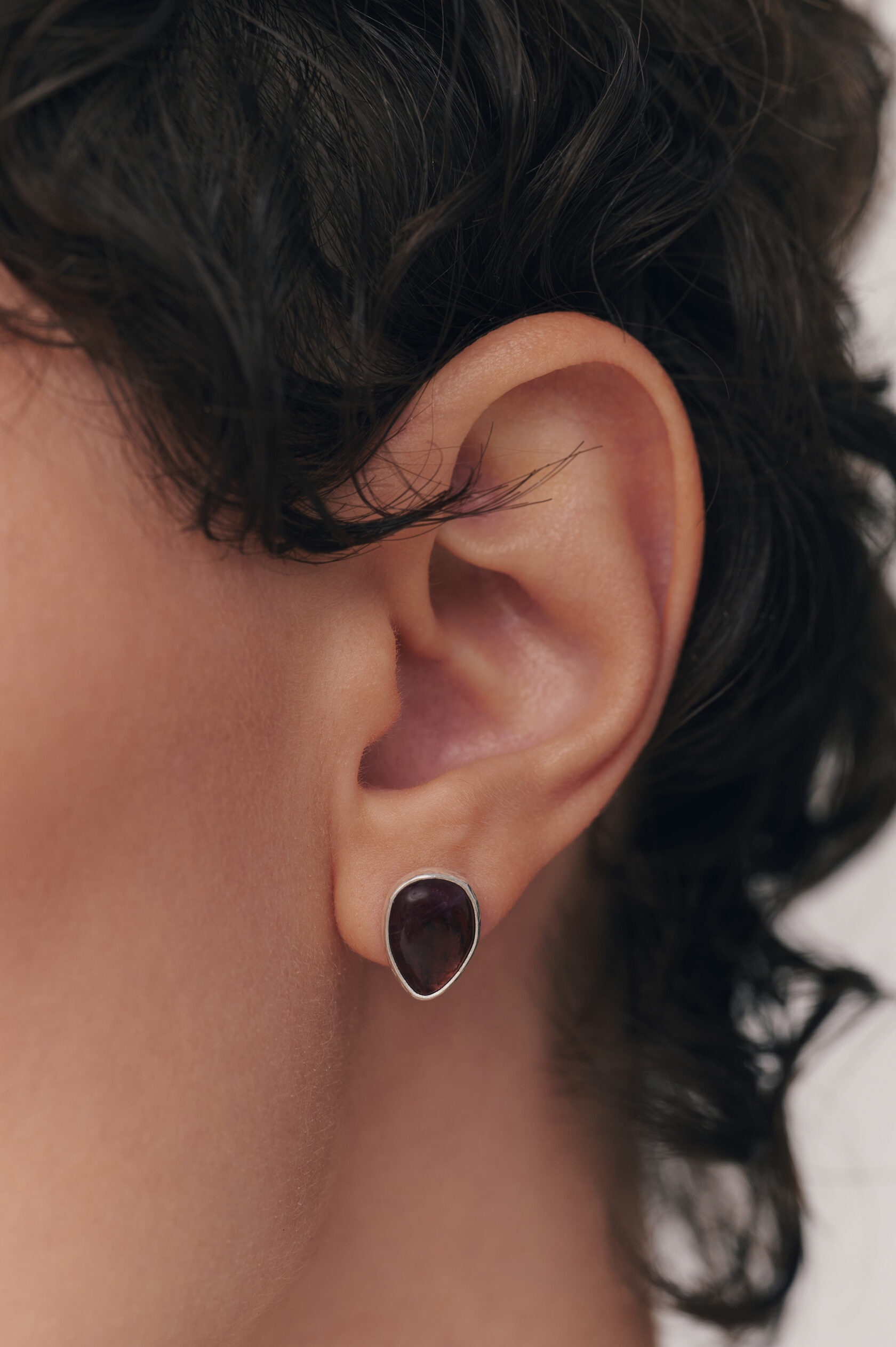 Пусеты с турмалином