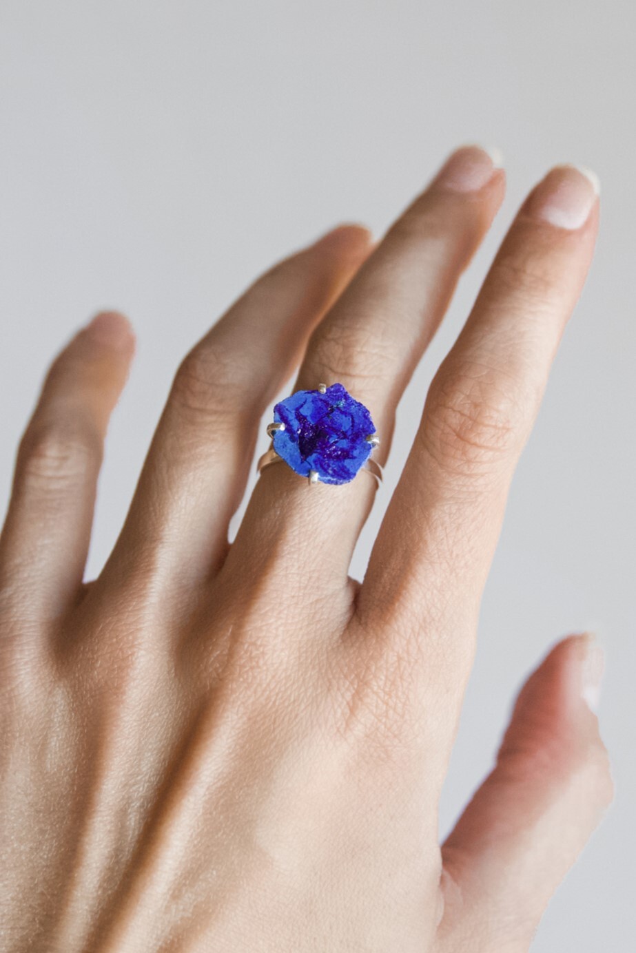 Кольцо с азуритом